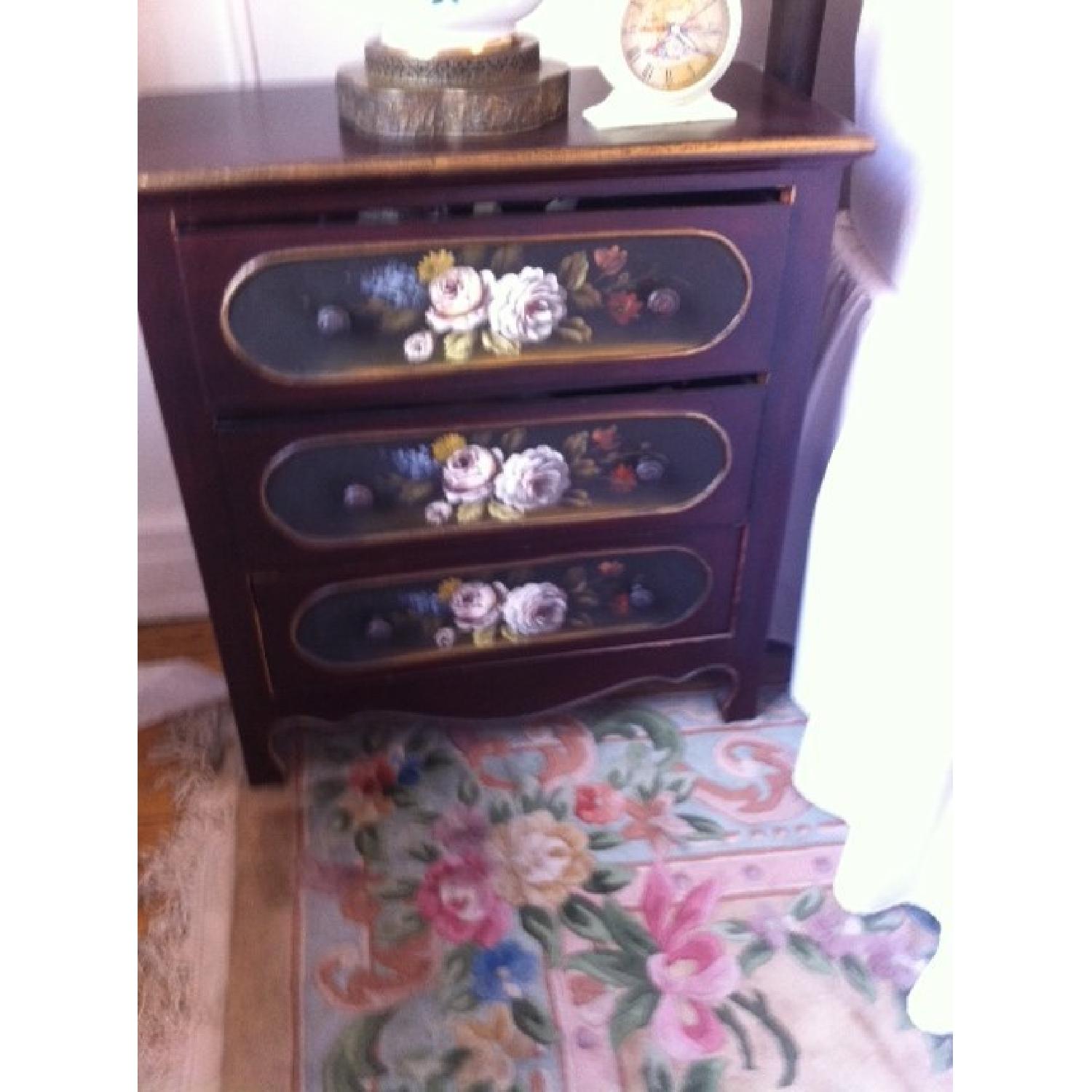 Hand Painted Nightstand - Antique Reproduction - image-2