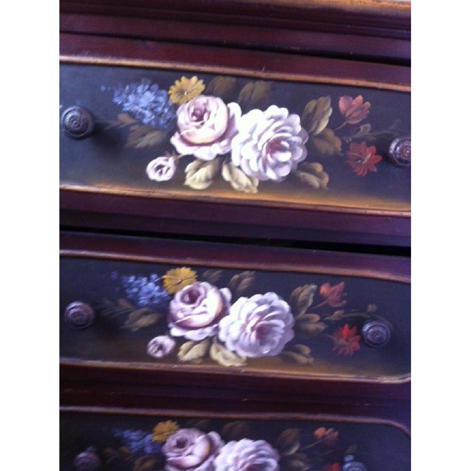 Hand Painted Nightstand - Antique Reproduction - image-4