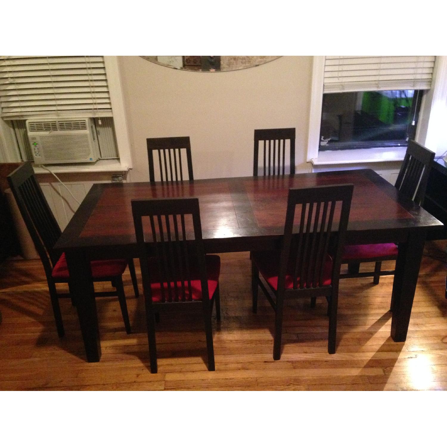 ABC Home & Carpet Solid Wood Dining Room Table w/ 6 Chairs - image-1