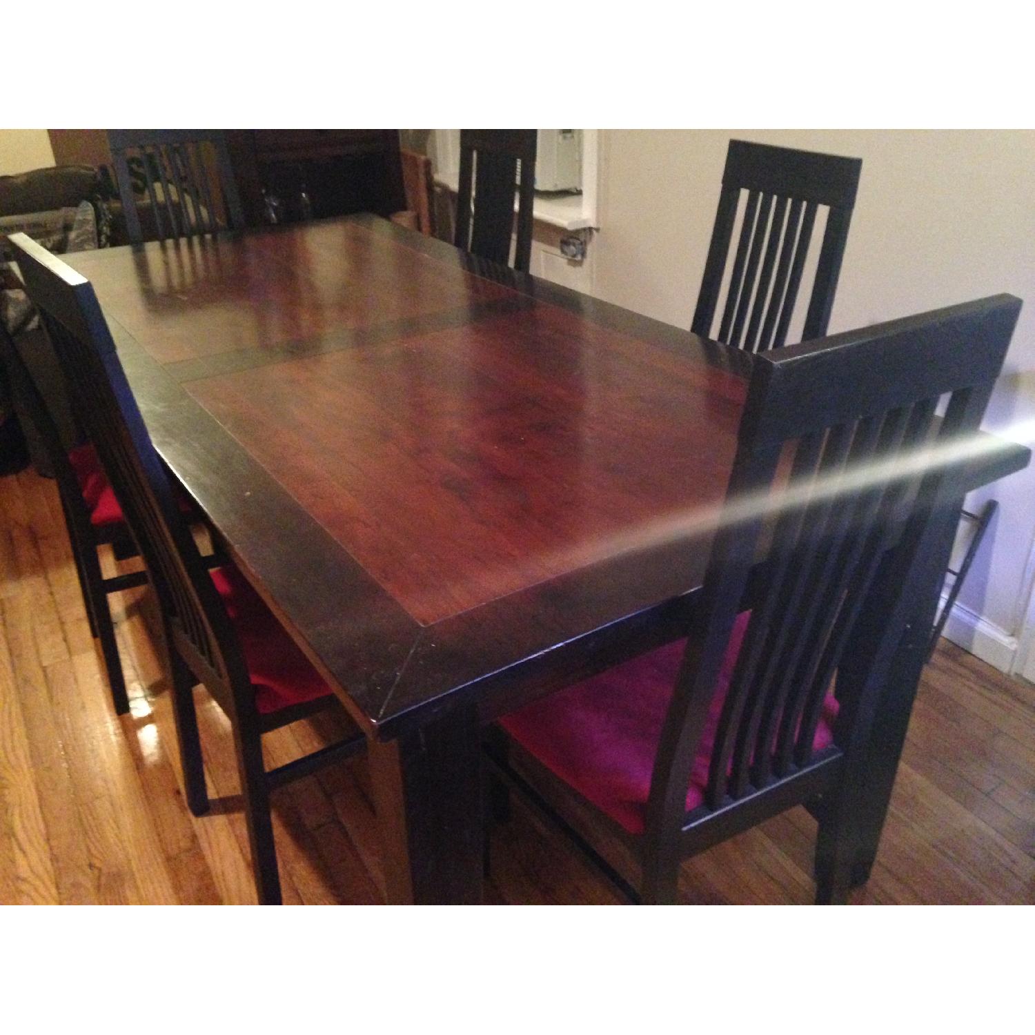 ABC Home & Carpet Solid Wood Dining Room Table w/ 6 Chairs - image-3