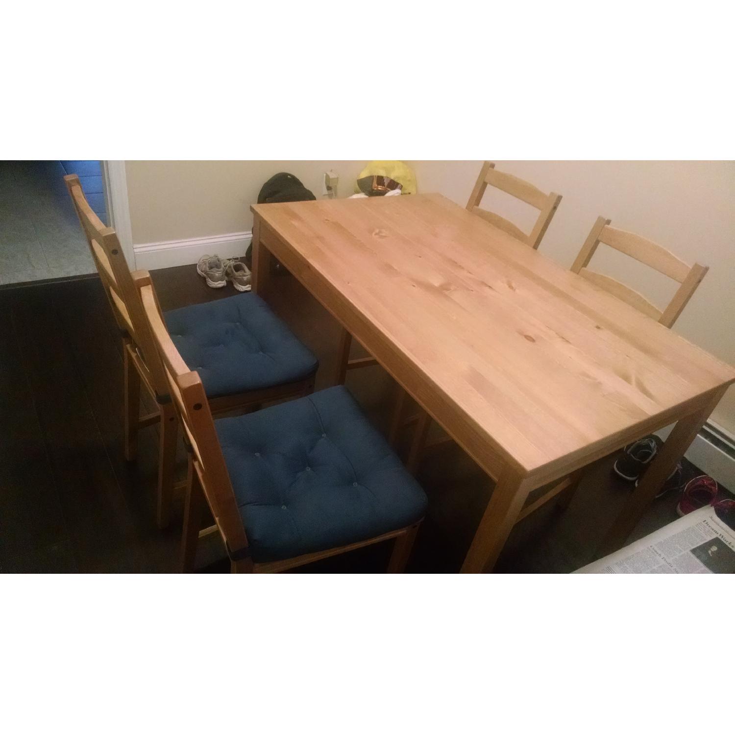Ikea Jokkmokk Dining Table w/ 4 Chairs & Cushions - image-3