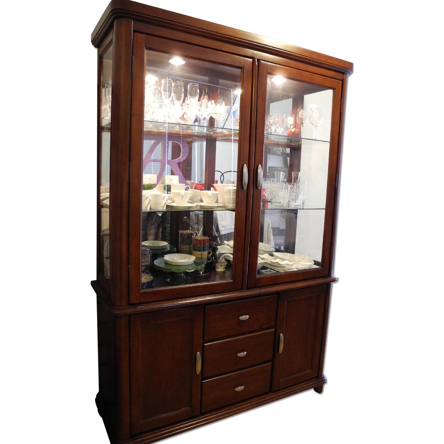 Wood/Glass Cabinet - image-0