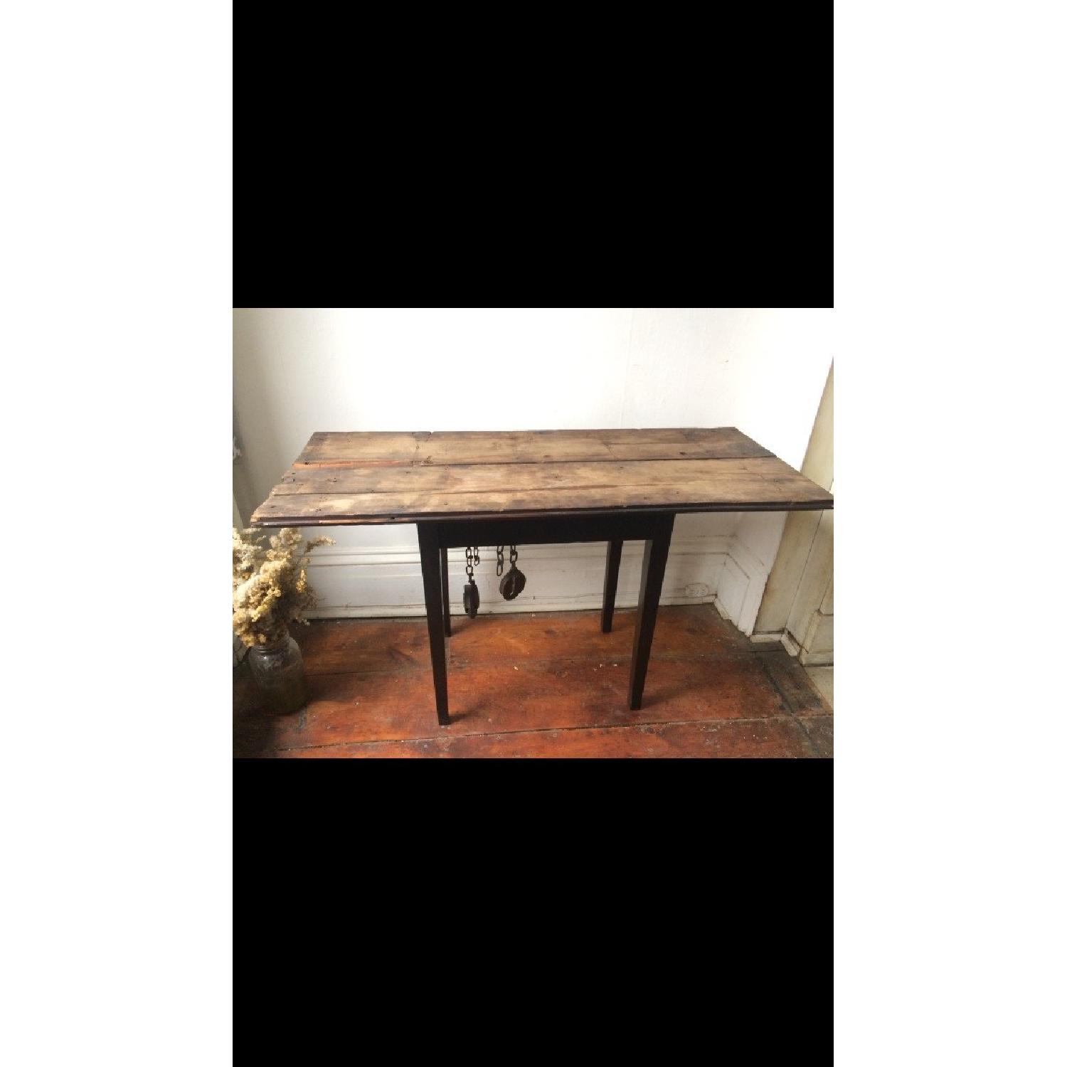 Breukelen Tafel 1870's Distressed Floorboard Side Table - image-6