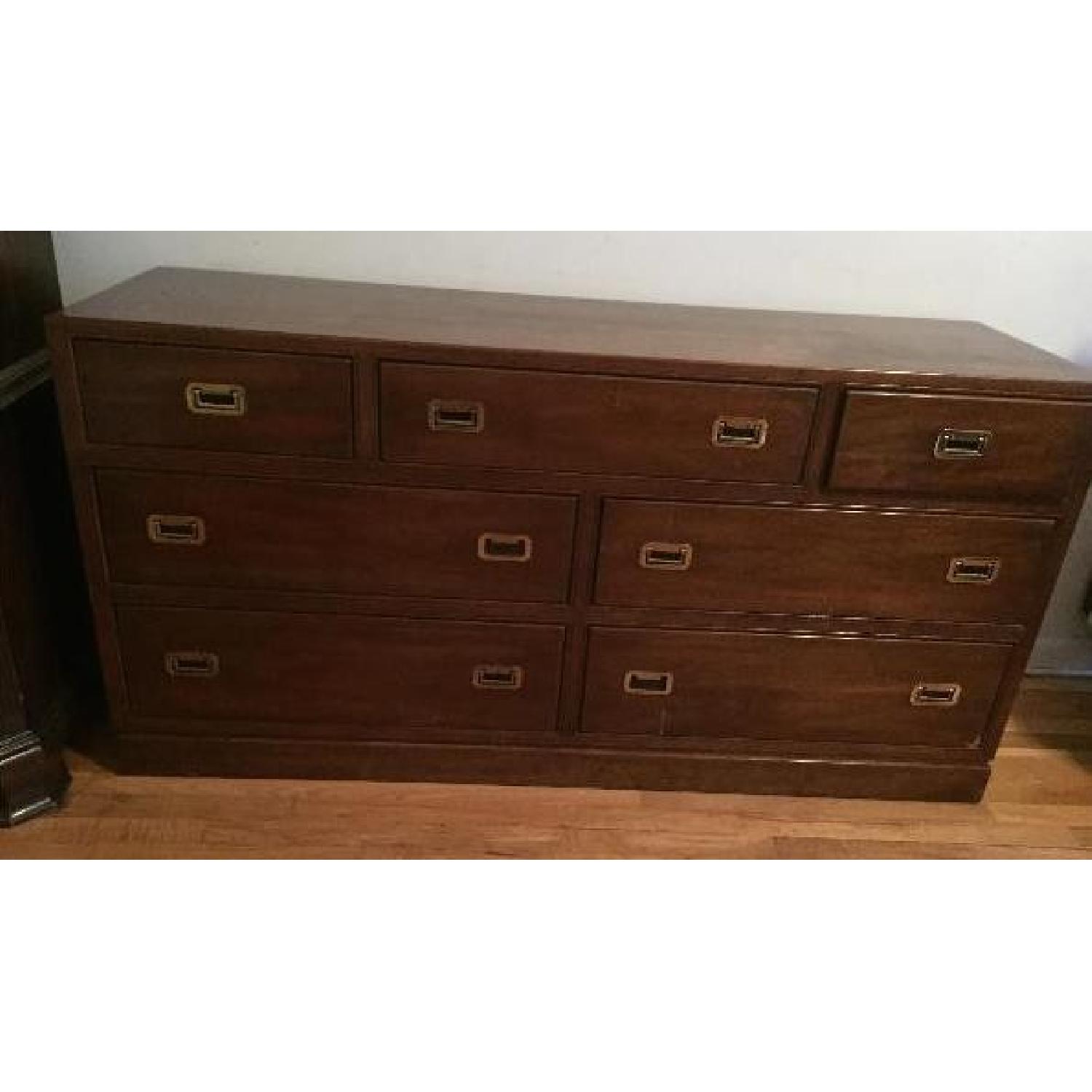 Vintage 7 Drawer Mahogany Dresser - image-1