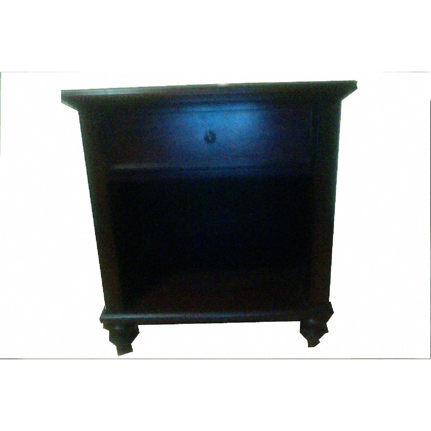 Brown Wood Nightstand - image-1