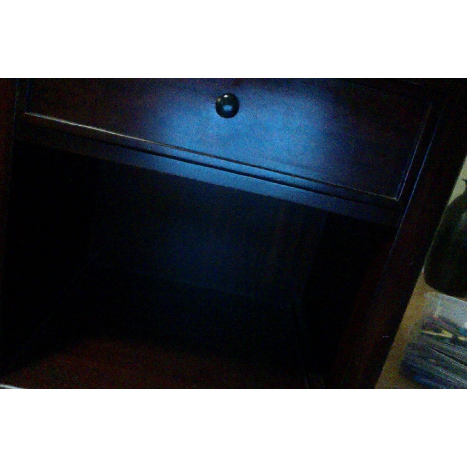 Brown Wood Nightstand - image-7