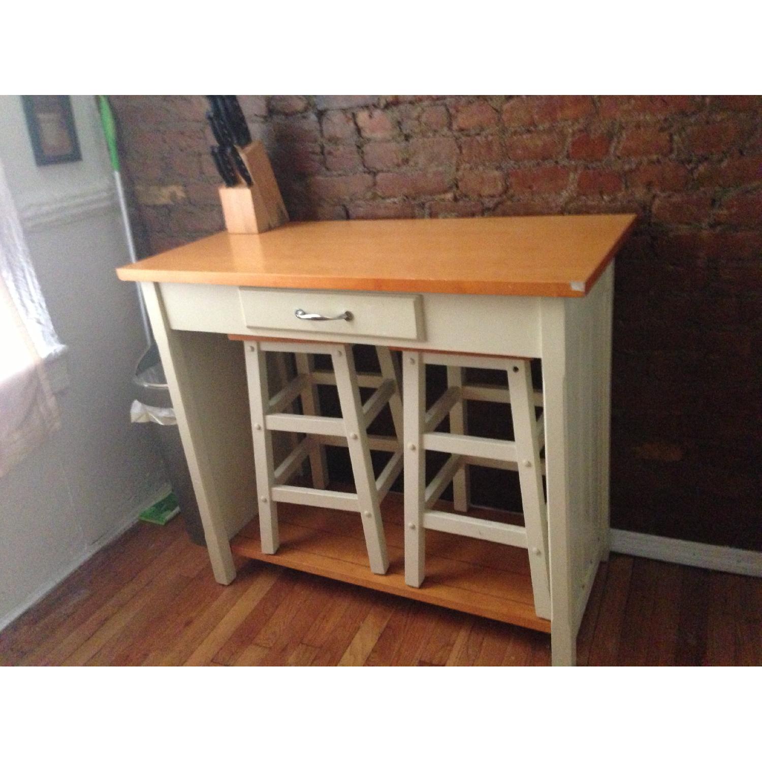 Kitchen Island and Stool Set - image-1
