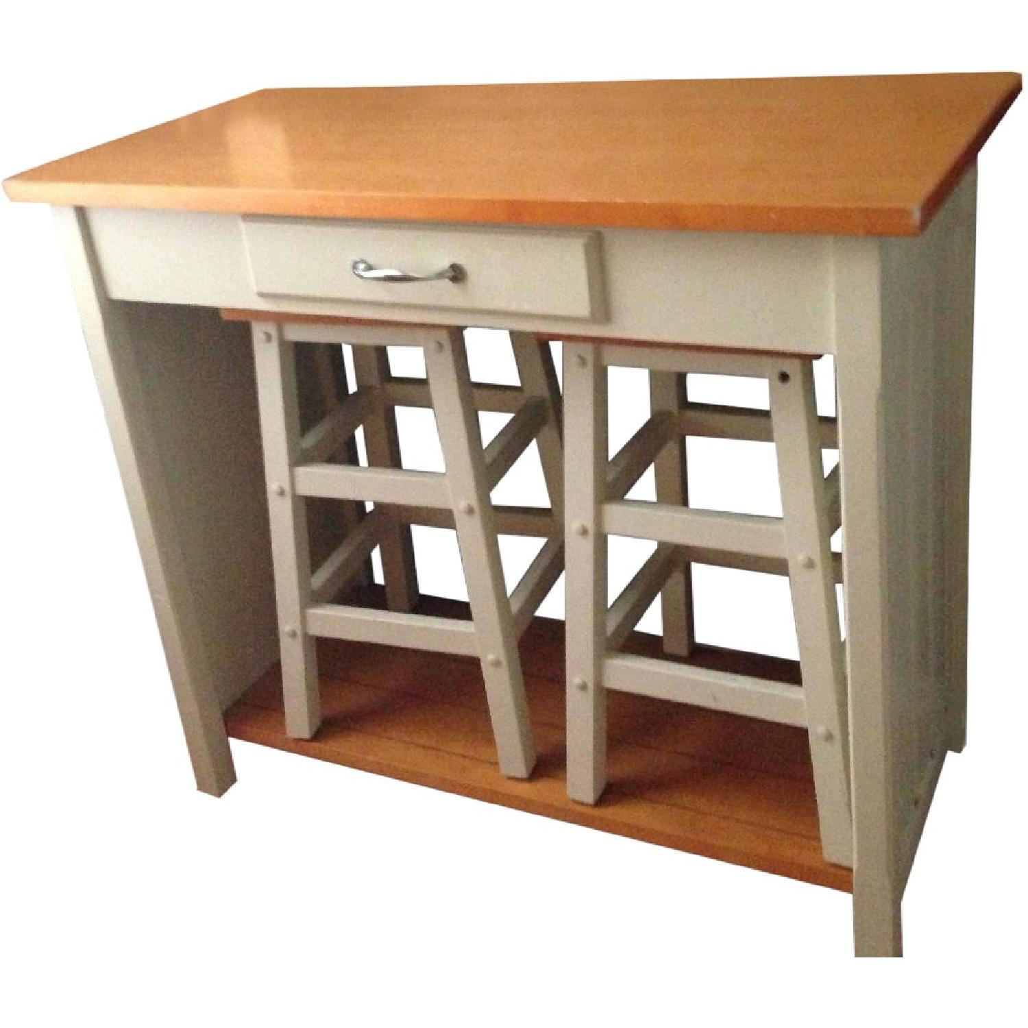 Kitchen Island and Stool Set - image-0