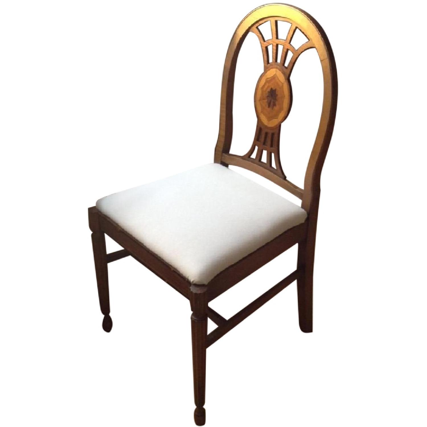 Luce Furniture Inlaid and Hand Painted Vintage Chairs Set of 4 AptDeco