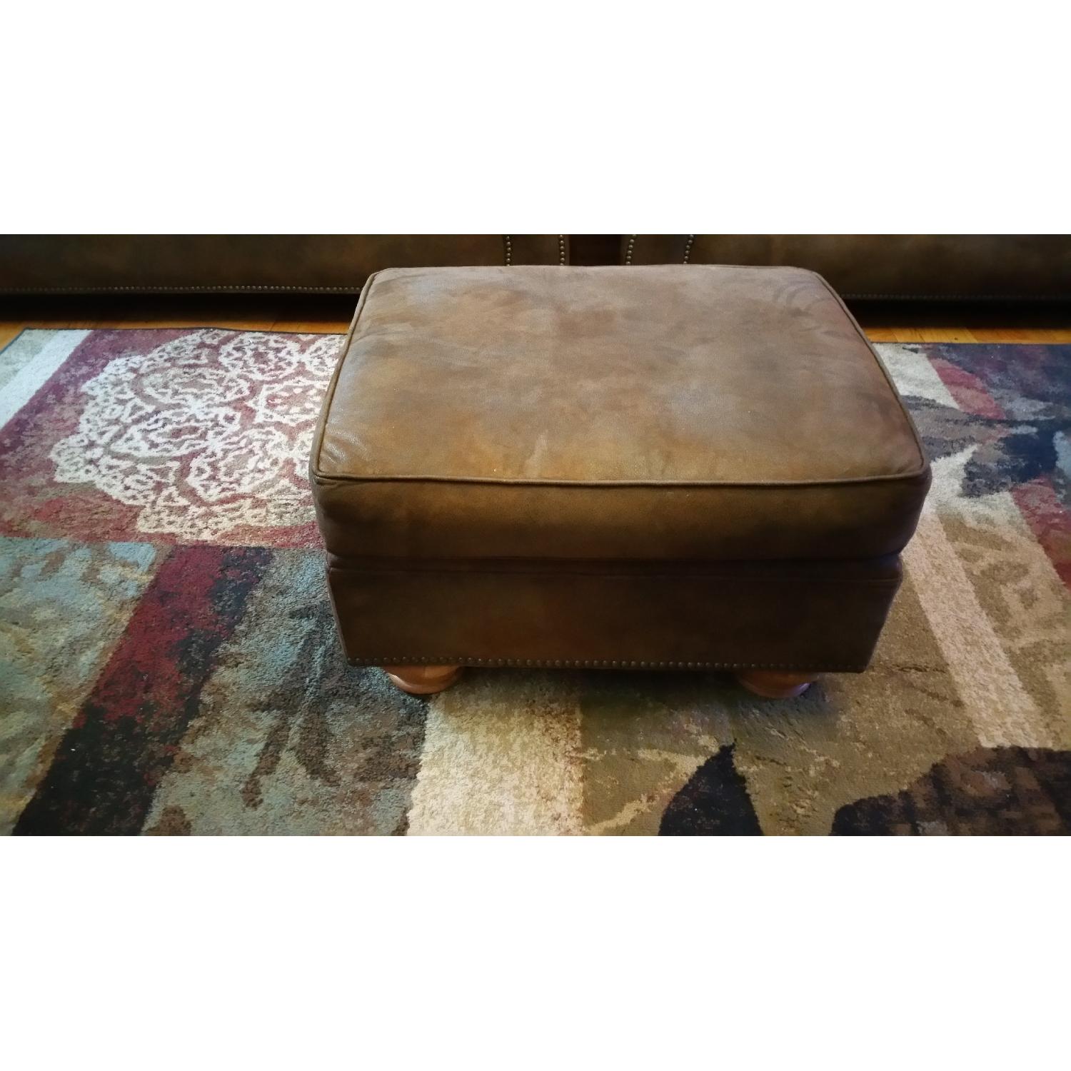 Canyon Ridge Microfiber Queen Sleeper Sofa + Loveseat + Ottoman - image-4