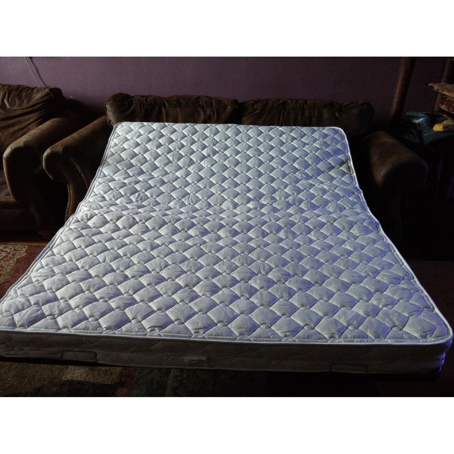 Canyon Ridge Microfiber Queen Sleeper Sofa + Loveseat + Ottoman - image-5