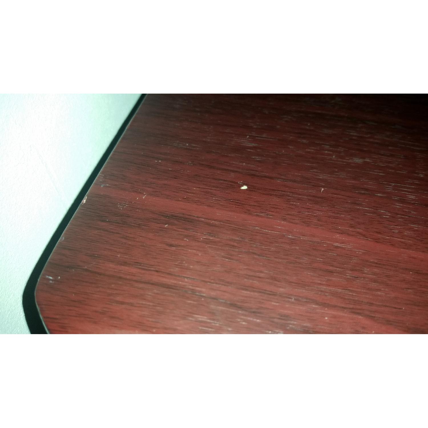 Steel Red Wooden Computer Desk - image-7