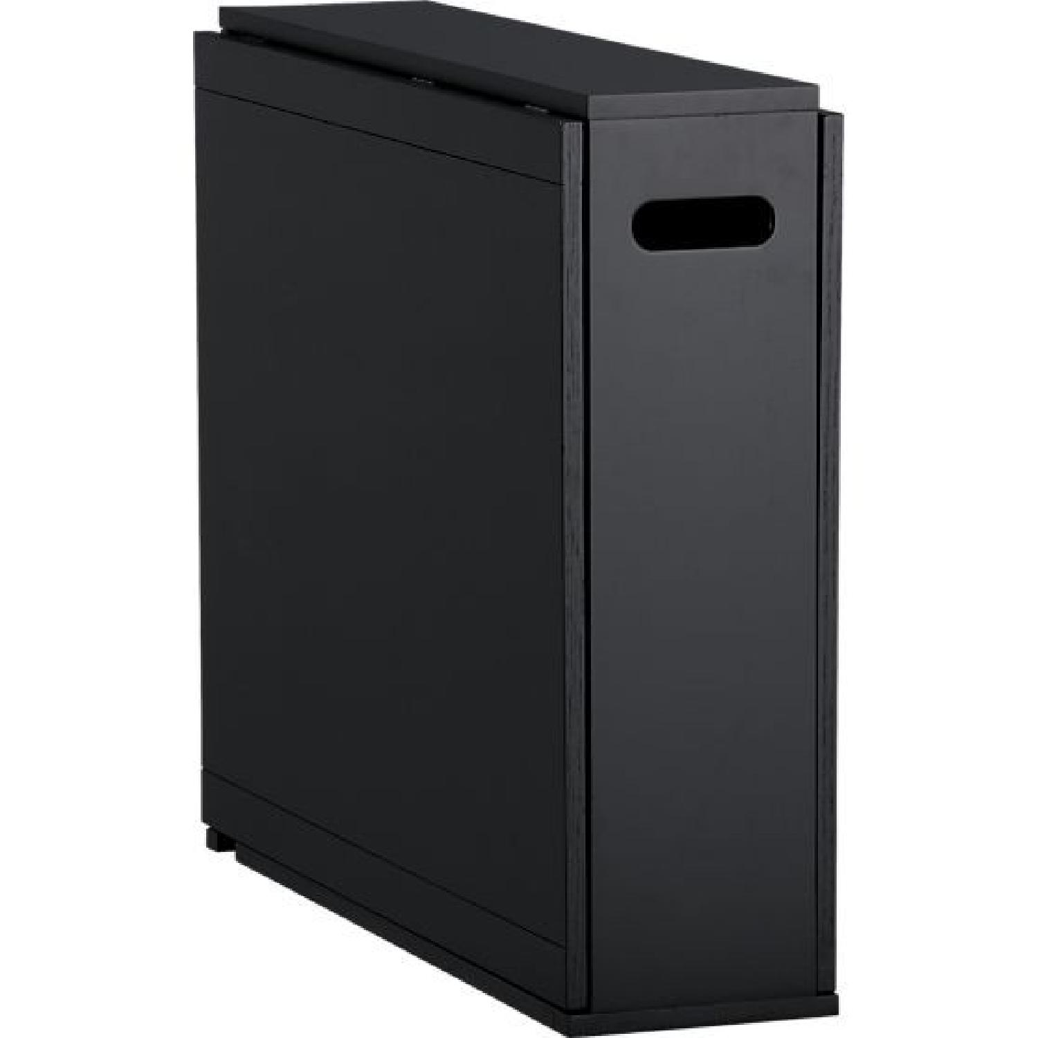 Crate & Barrel Span Black Gateleg Dining Table - image-2