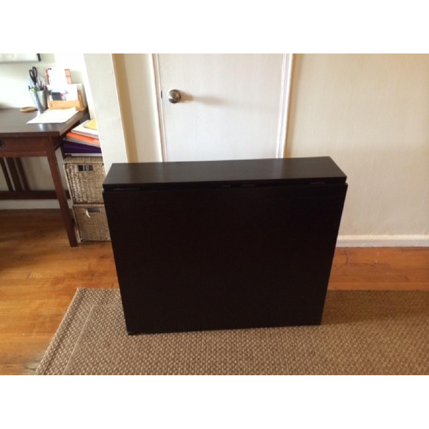 Crate & Barrel Span Black Gateleg Dining Table - image-3