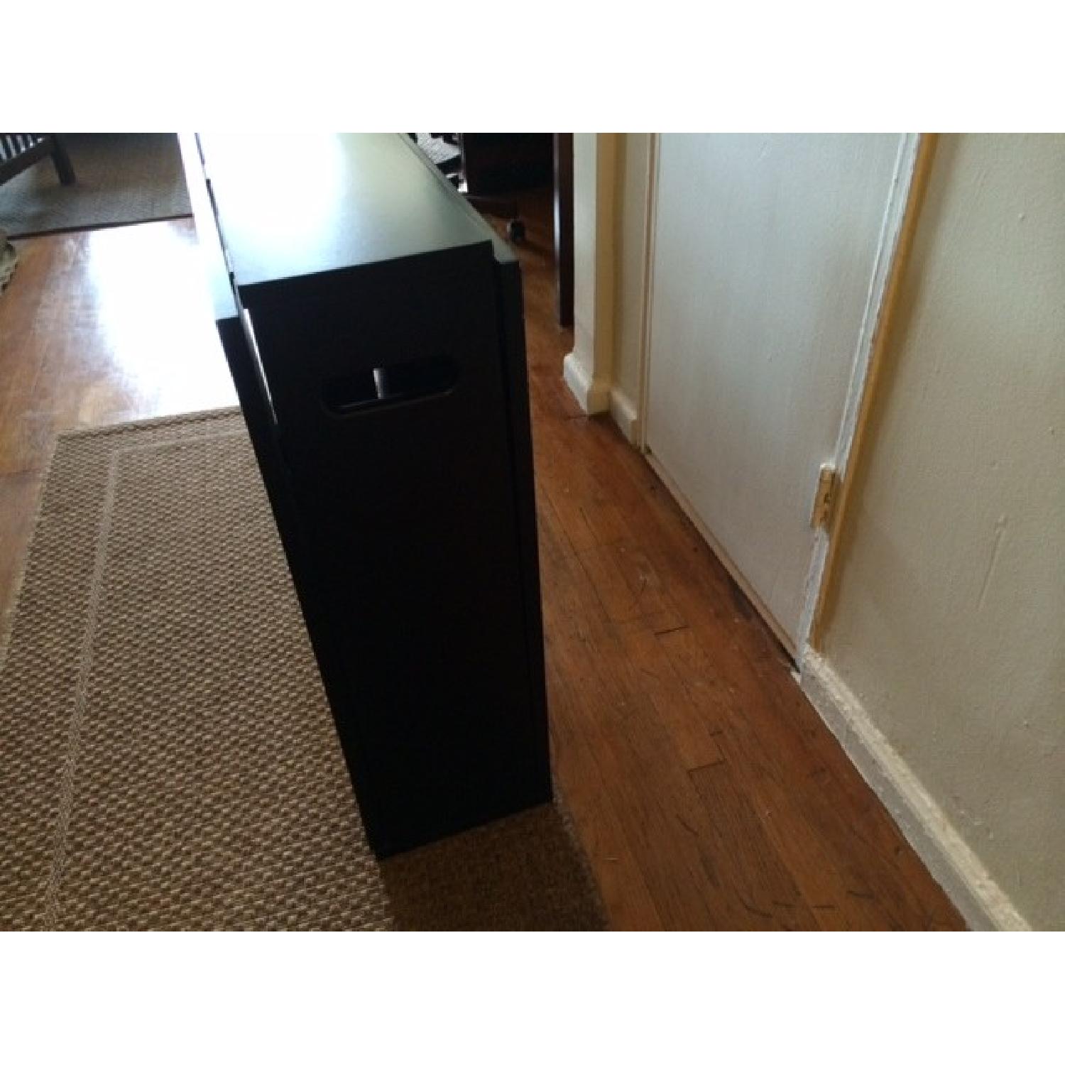 Crate & Barrel Span Black Gateleg Dining Table - image-4