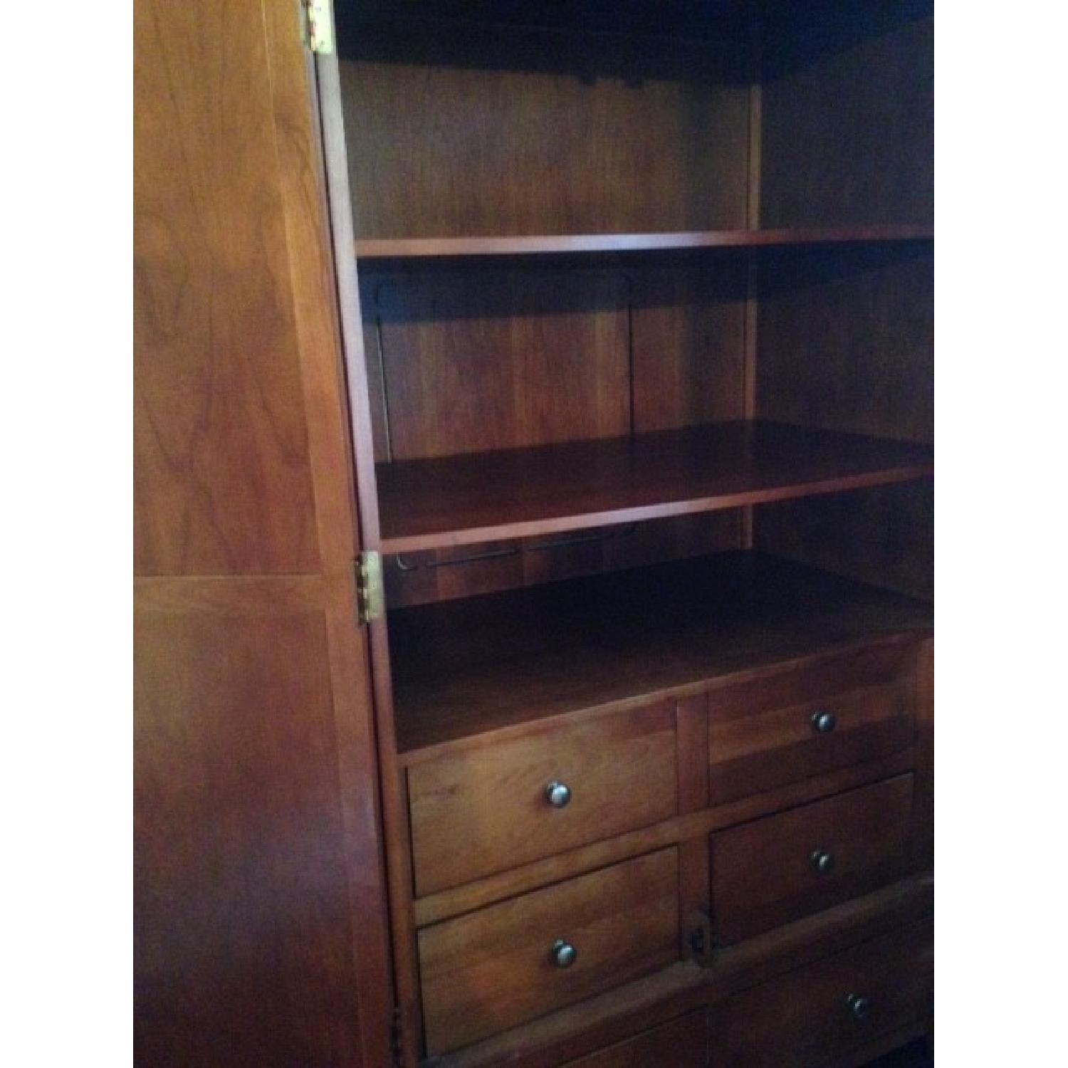 Cherry Wood Shaker Armoire - image-3