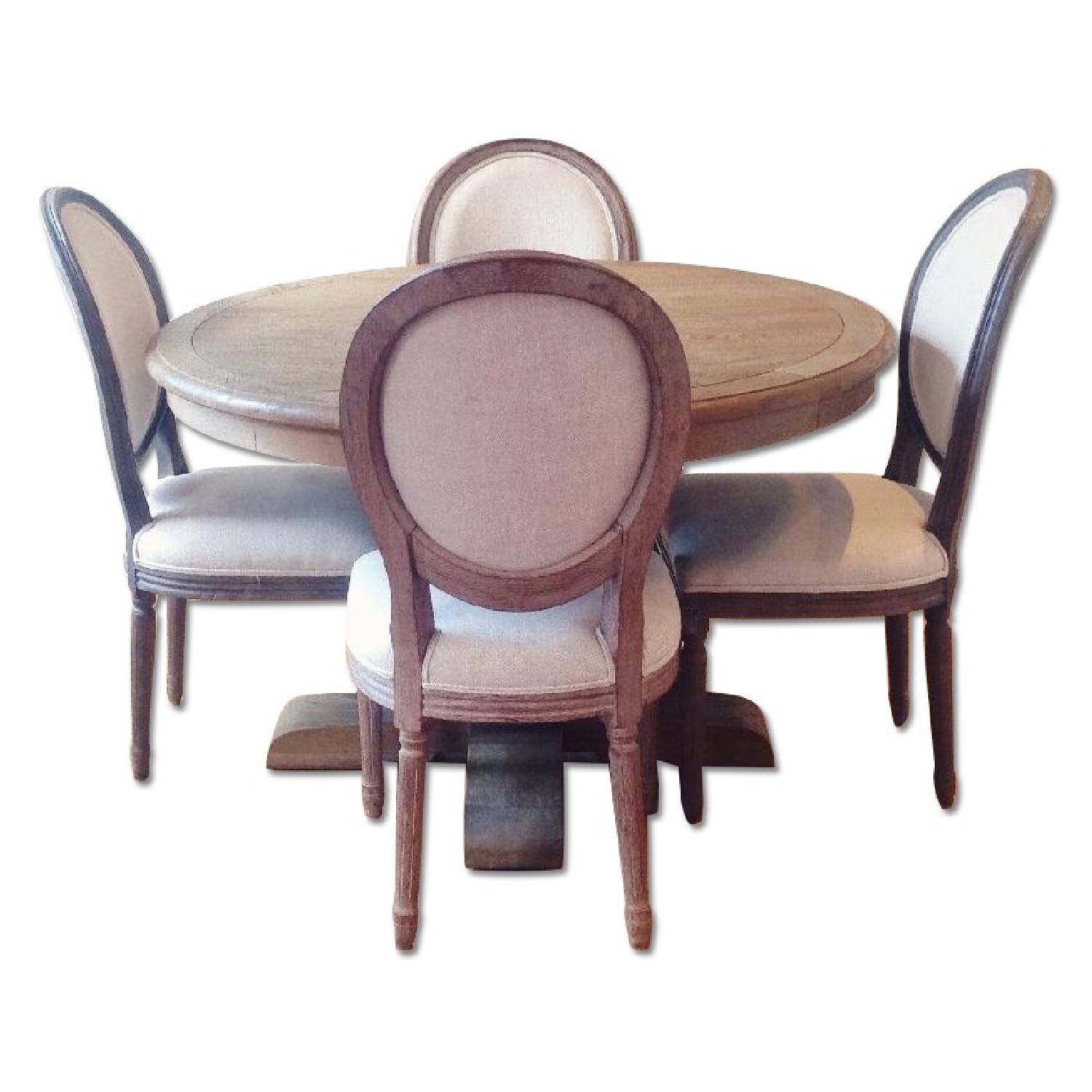 Restoration Hardware French Urn Table w/ 4 Chairs - image-0
