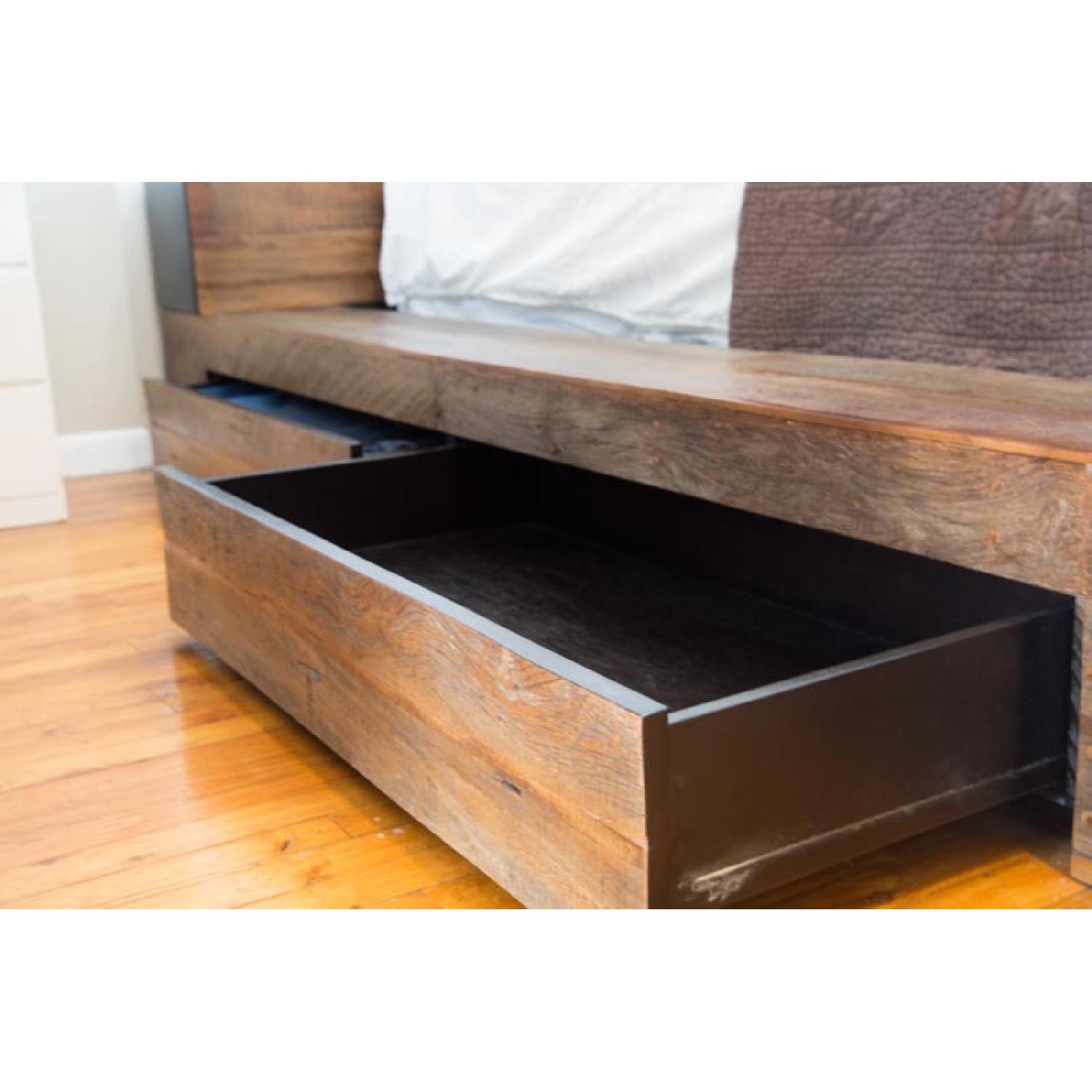 Environment Furniture Reclaimed Brazilian Peroba Rosa Wood Edge Queen Size Bed - image-5