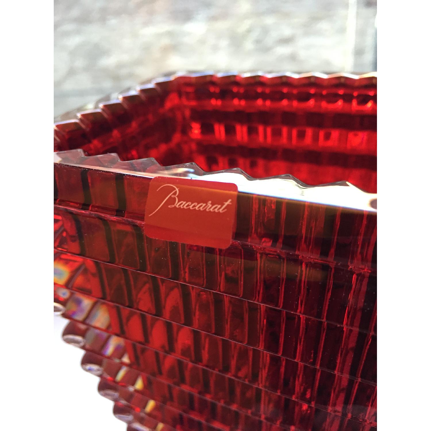 Baccarat Eye Red Rectangular Vase - image-2