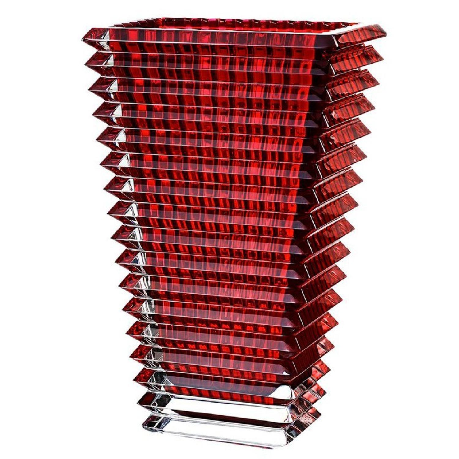 Baccarat Eye Red Rectangular Vase - image-5