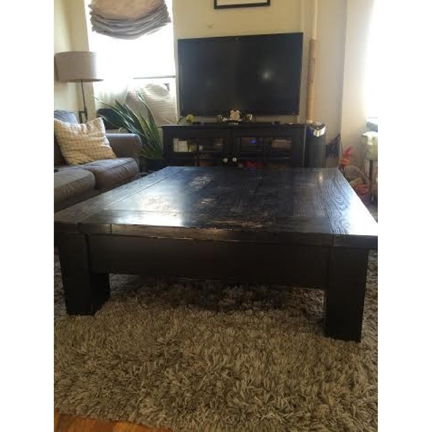 Crate & Barrel Solid Wood Coffee Table - image-1