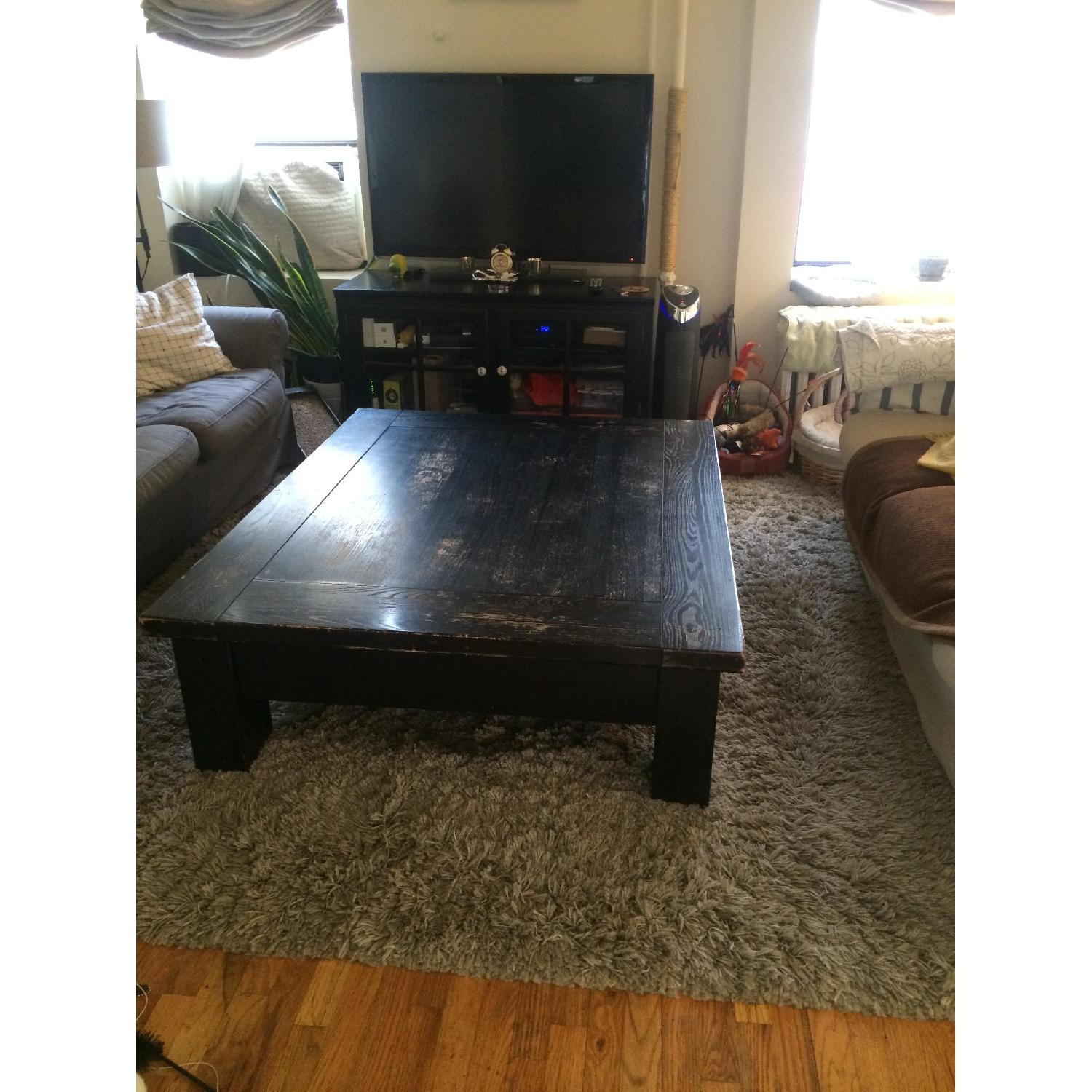 Crate & Barrel Solid Wood Coffee Table - image-5