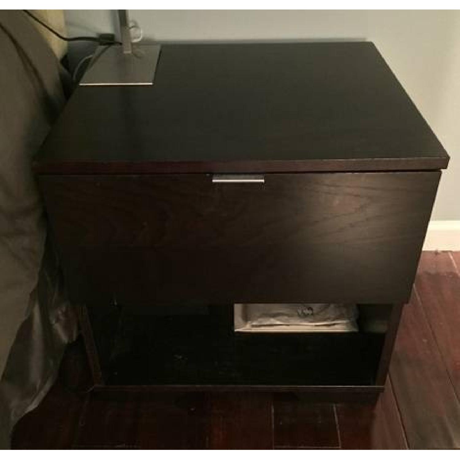 West Elm Dark Espresso Nightstand - image-1