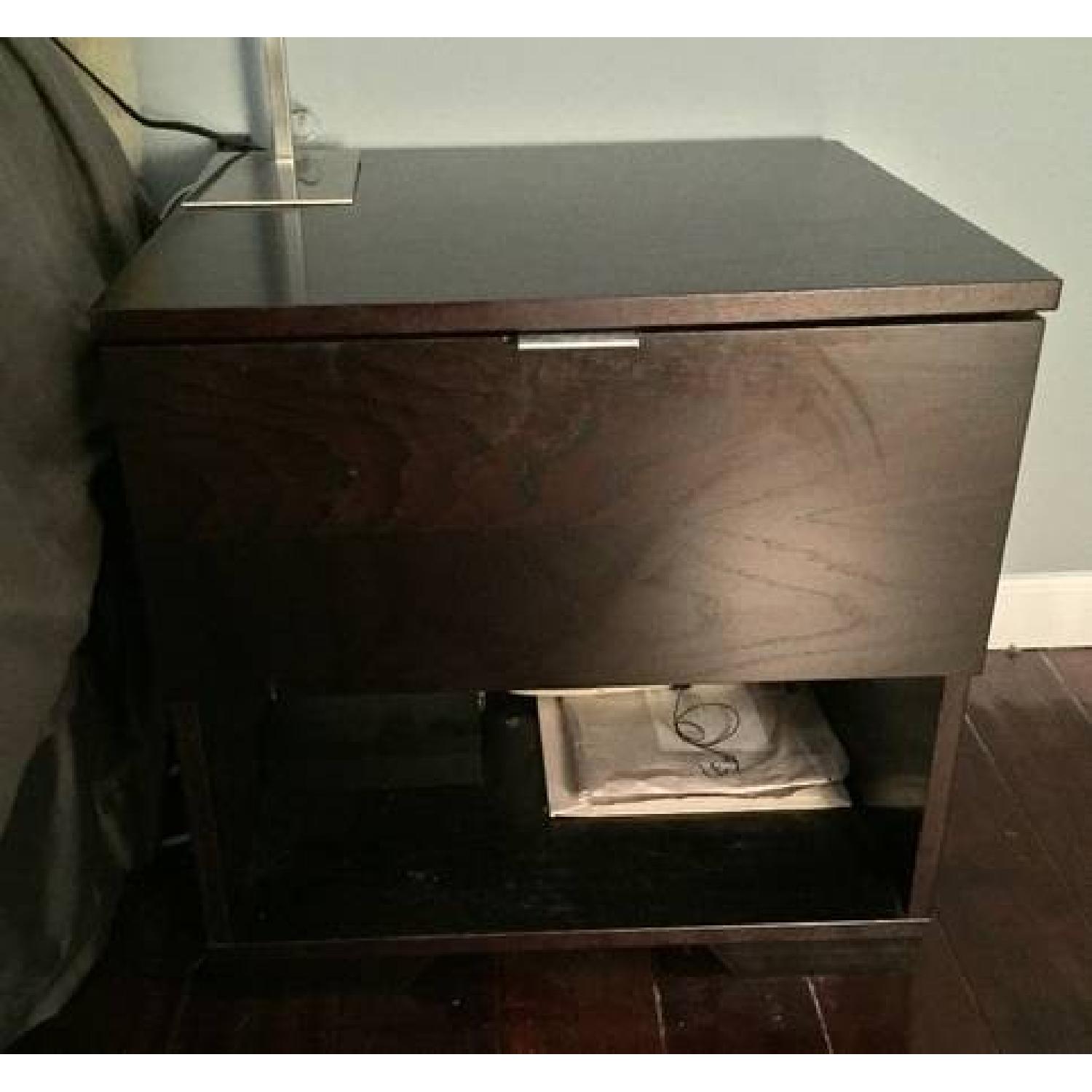 West Elm Dark Espresso Nightstand - image-2