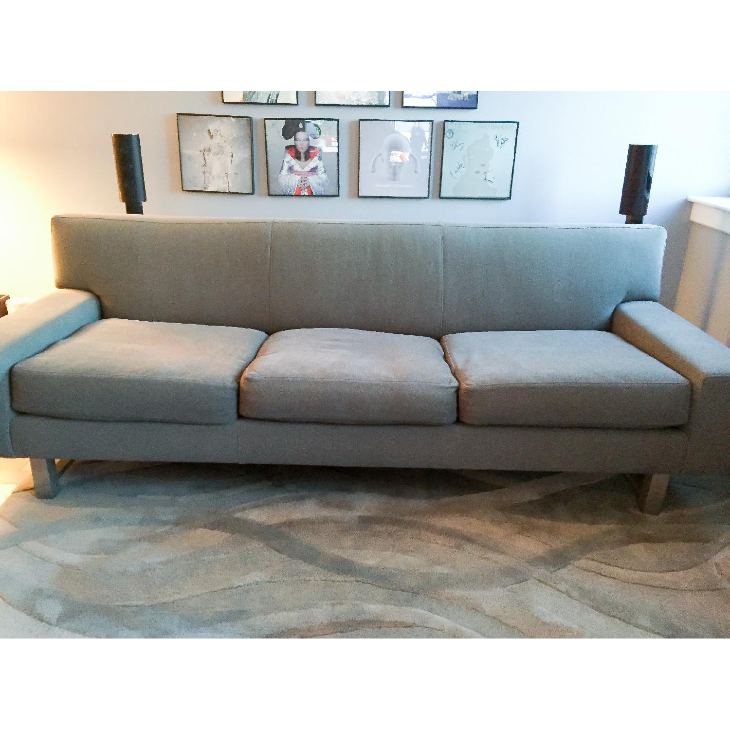 Crate & Barrel Custom Steele Sofa Grey - image-1