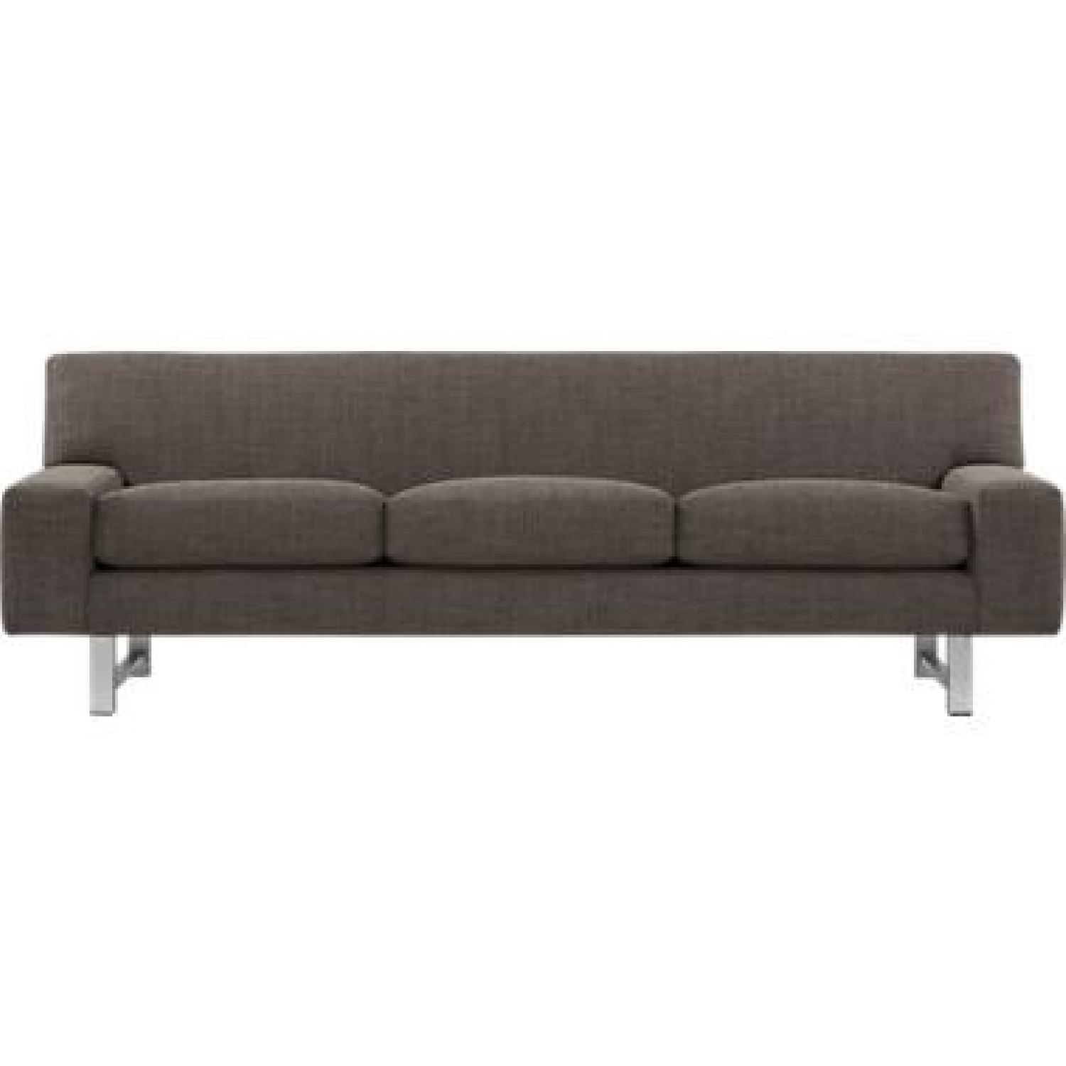 Crate & Barrel Custom Steele Sofa Grey - image-4