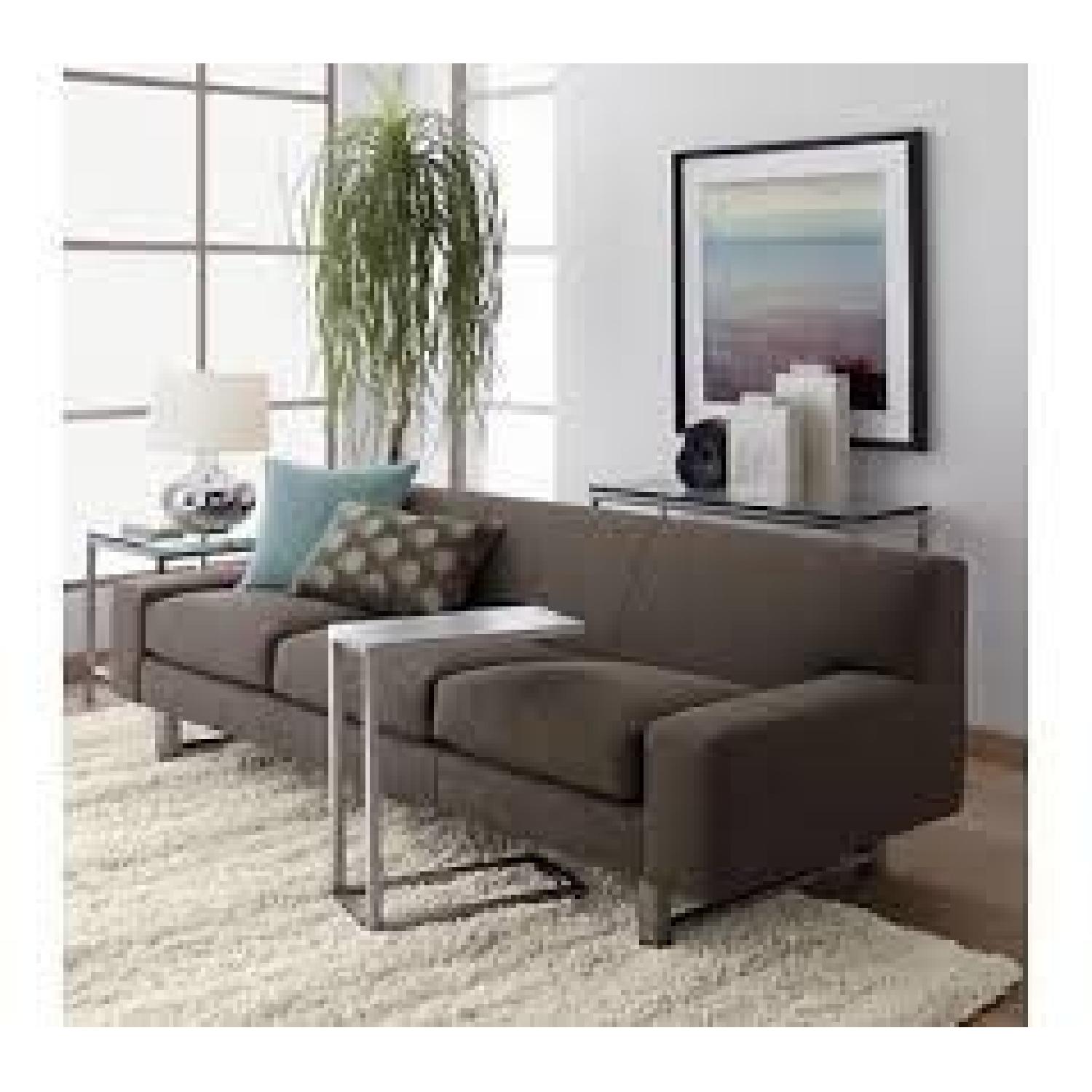Crate & Barrel Custom Steele Sofa Grey - image-5
