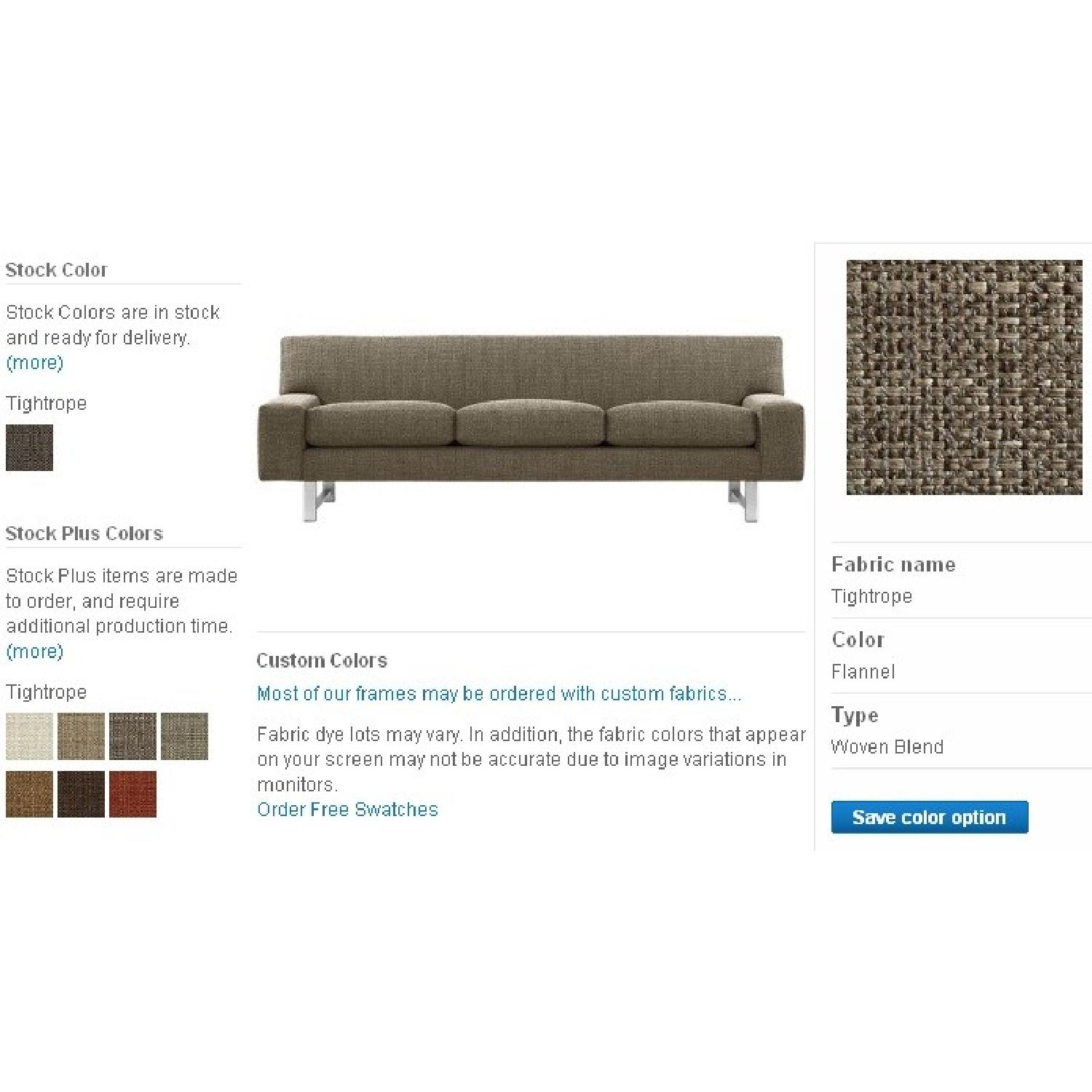 Crate & Barrel Custom Steele Sofa Grey - image-6