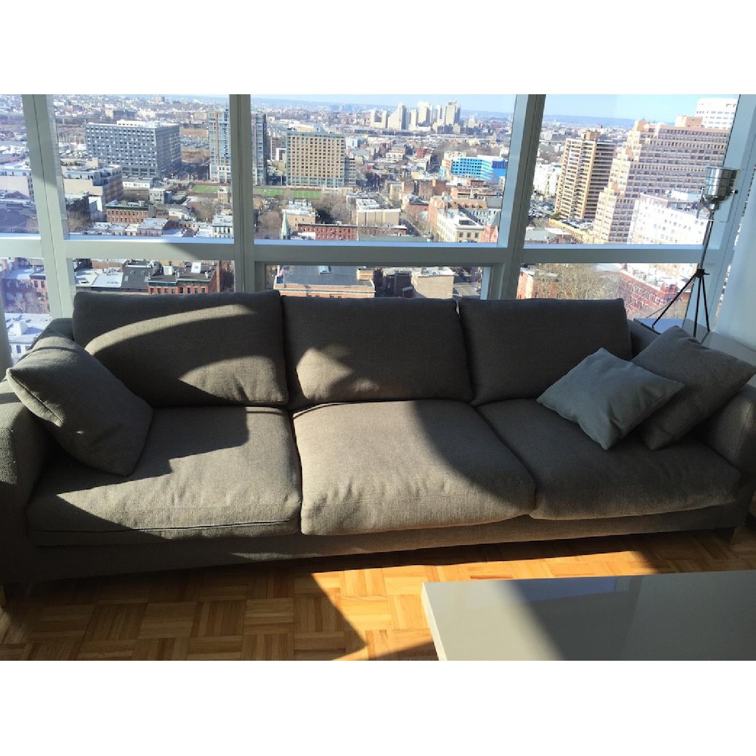 Molteni Italian Grey Fabric 3 Seater Sofa - image-1