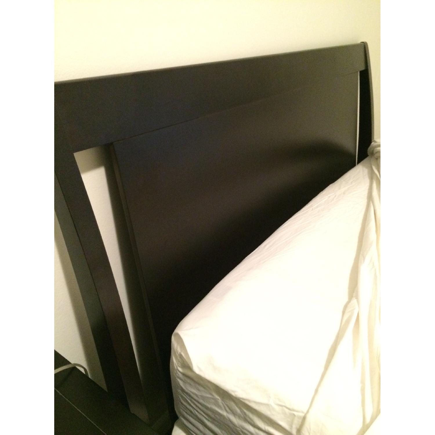 Belle Noir Cherry Wood Queen Size Bed Frame & Headboard - image-1