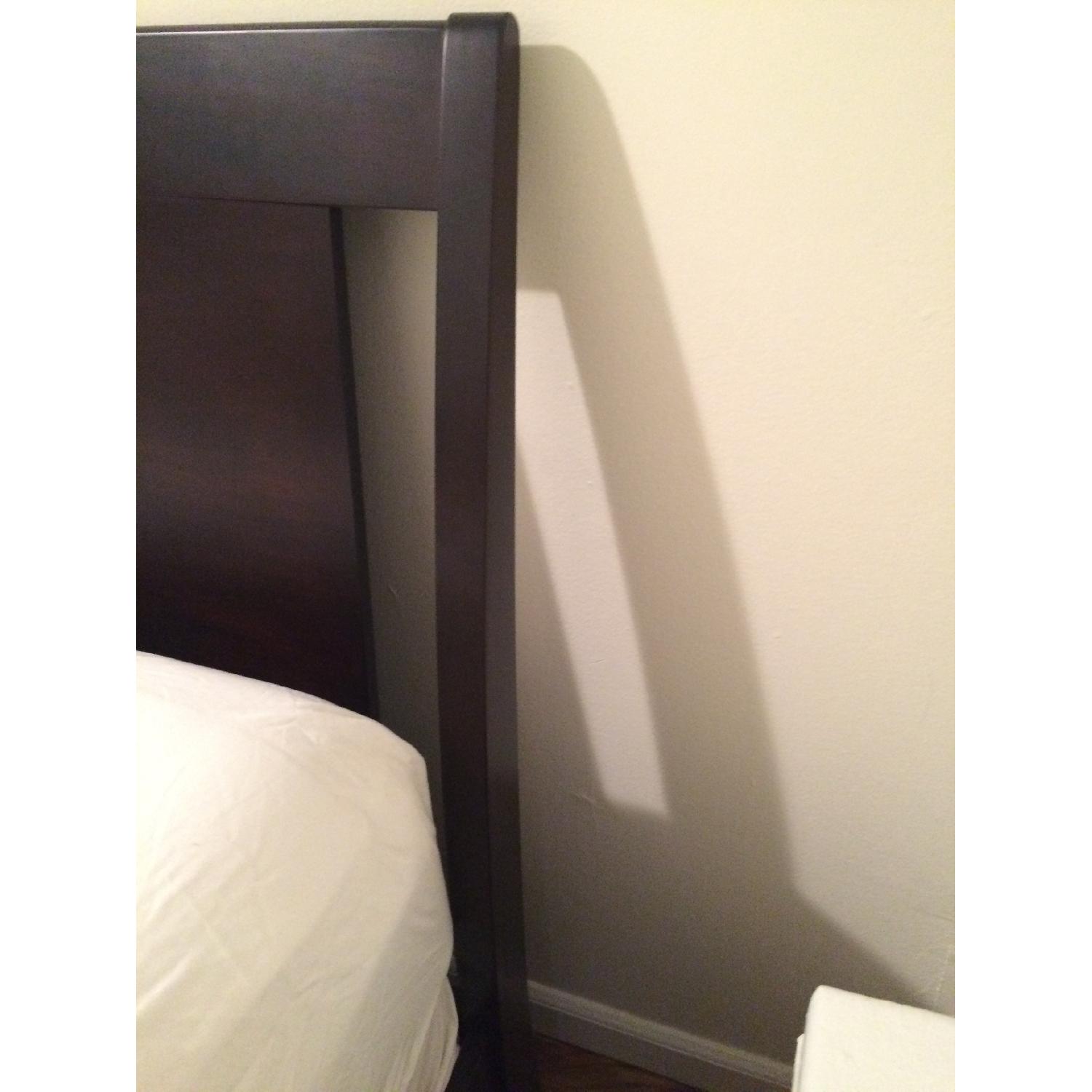 Belle Noir Cherry Wood Queen Size Bed Frame & Headboard - image-2