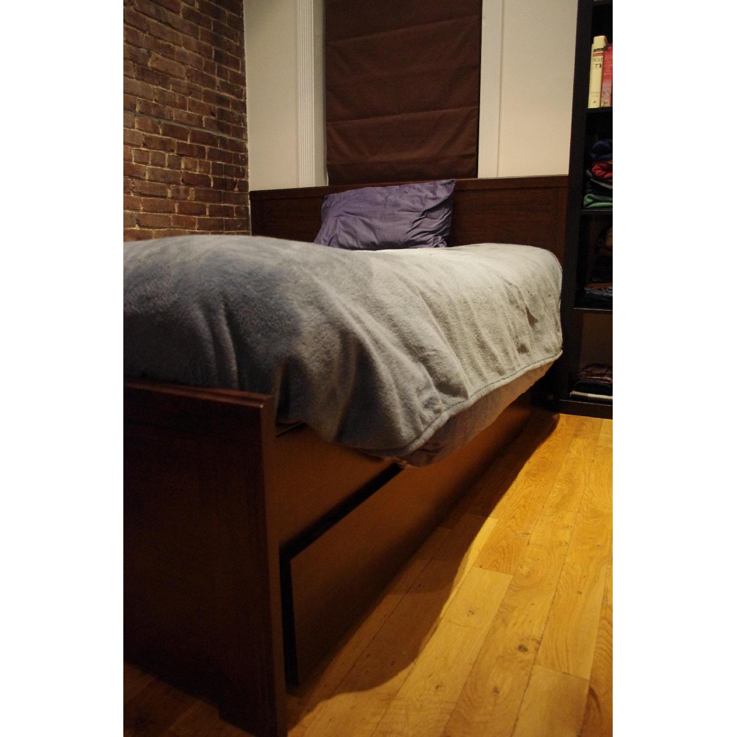 Ikea Brusali Queen Bed w/ Underbed Storage - image-2
