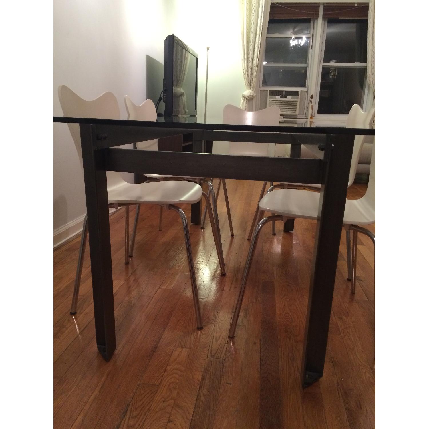 CB2 Bolt Glass Dining Table - image-5