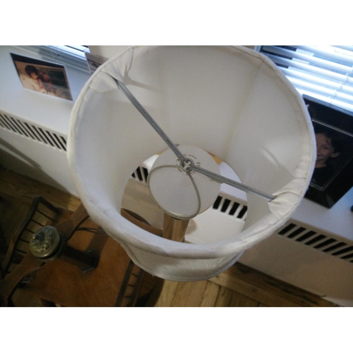 Solid Wood 1910's Hand-Turned Pedestal Lamp - image-4