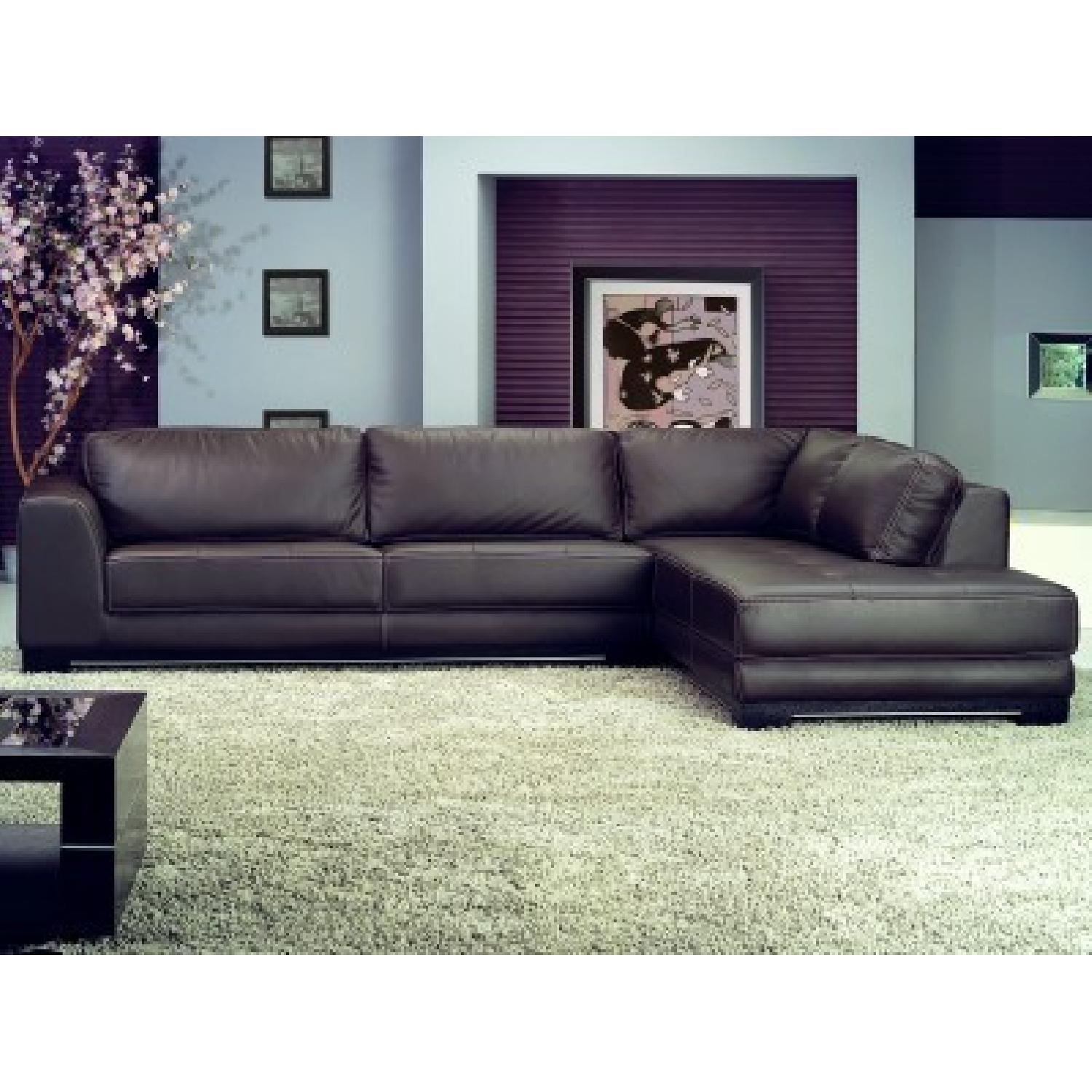 Tribeca Decor Home Furniture Cosmo Leather Sectional - image-1