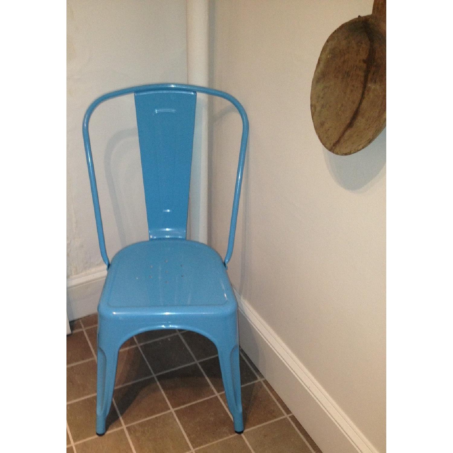 Sky Blue Metal Chairs - Set of 2 - image-1