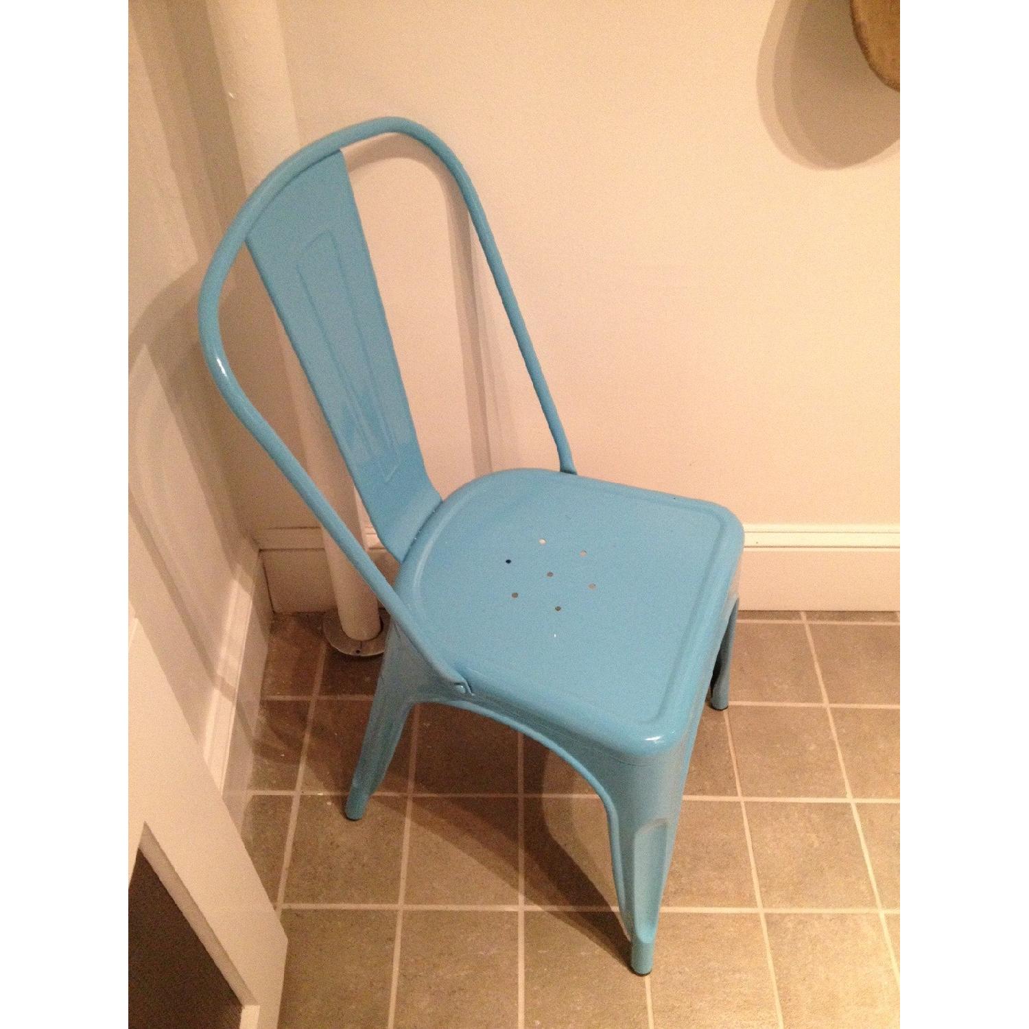 Sky Blue Metal Chairs - Set of 2 - image-2
