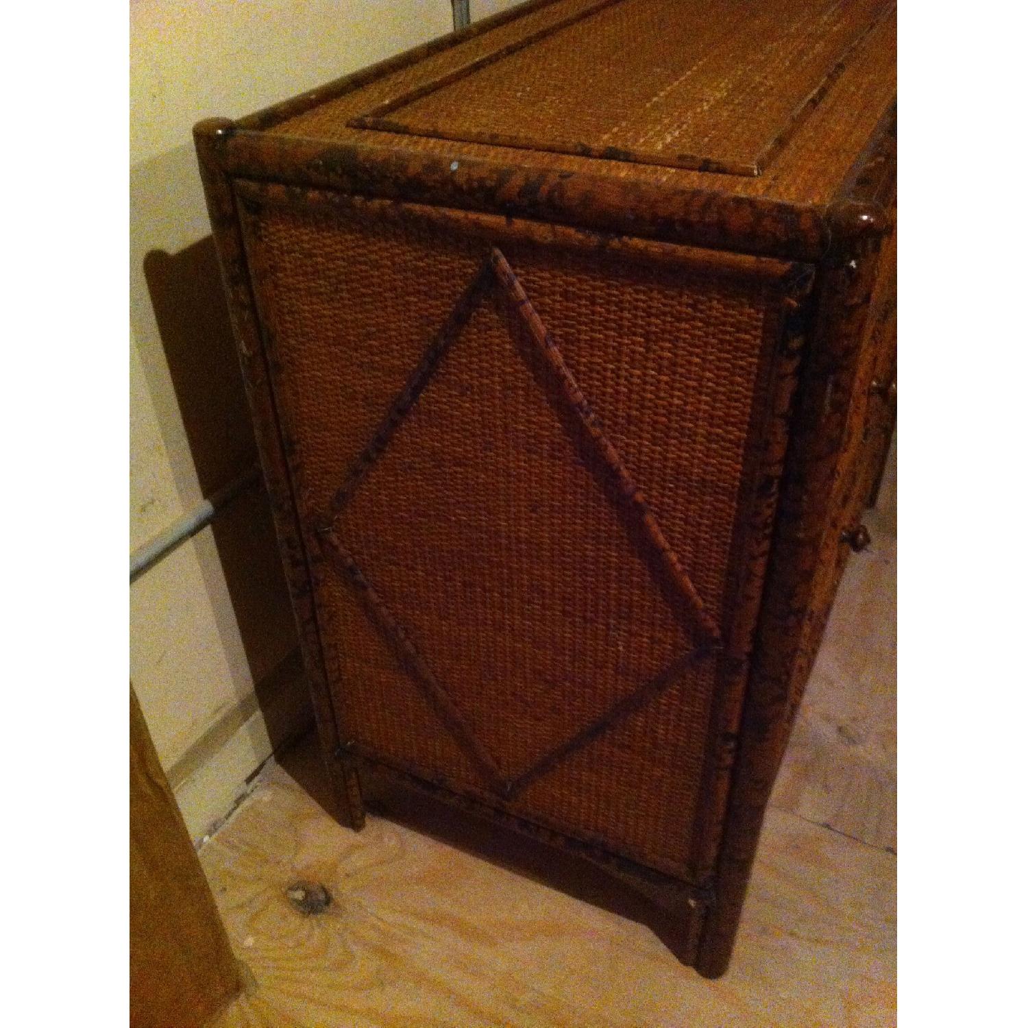 Bloomingdale's Wicker Rattan 3 Drawer Dresser - image-3