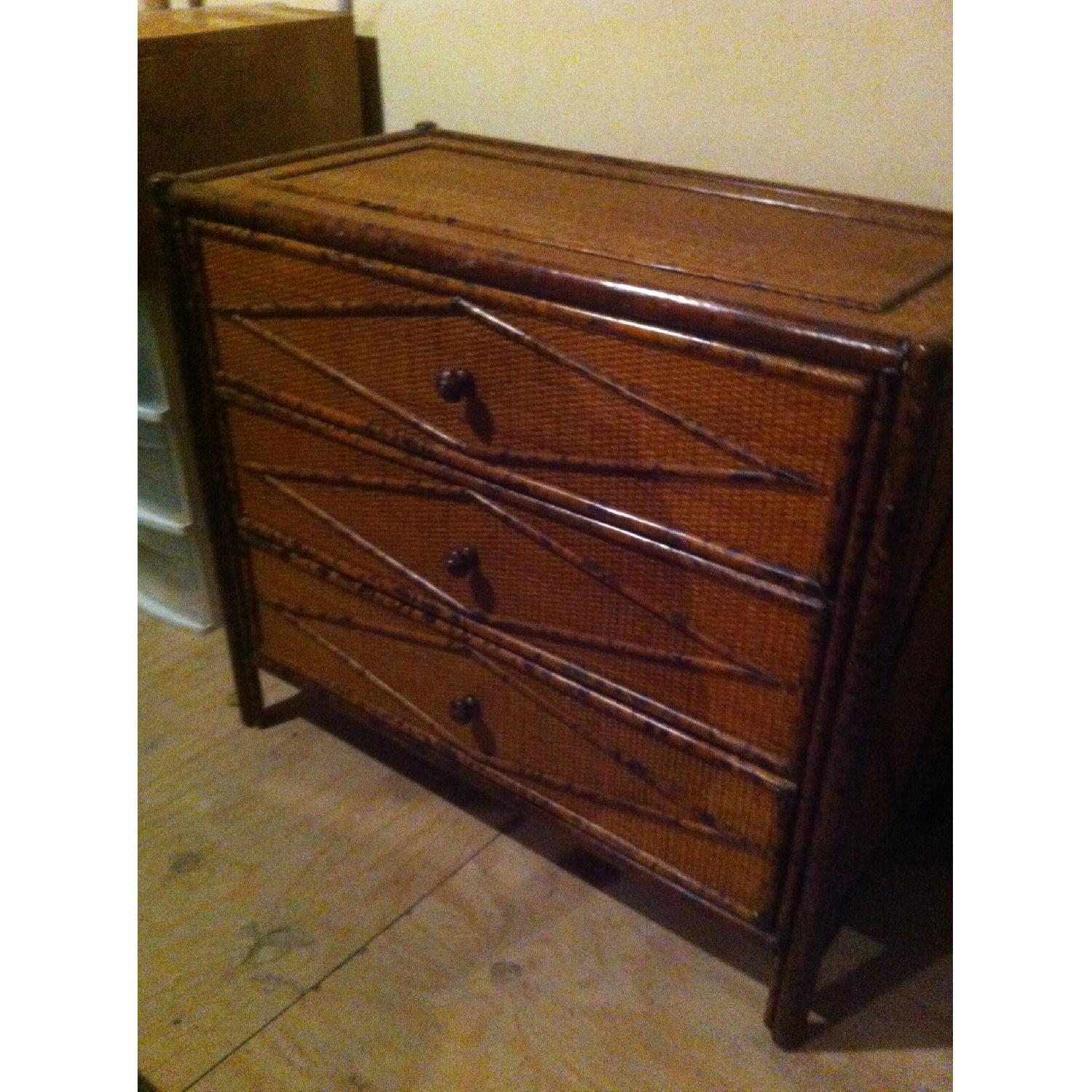 Bloomingdale's Wicker Rattan 3 Drawer Dresser - image-4