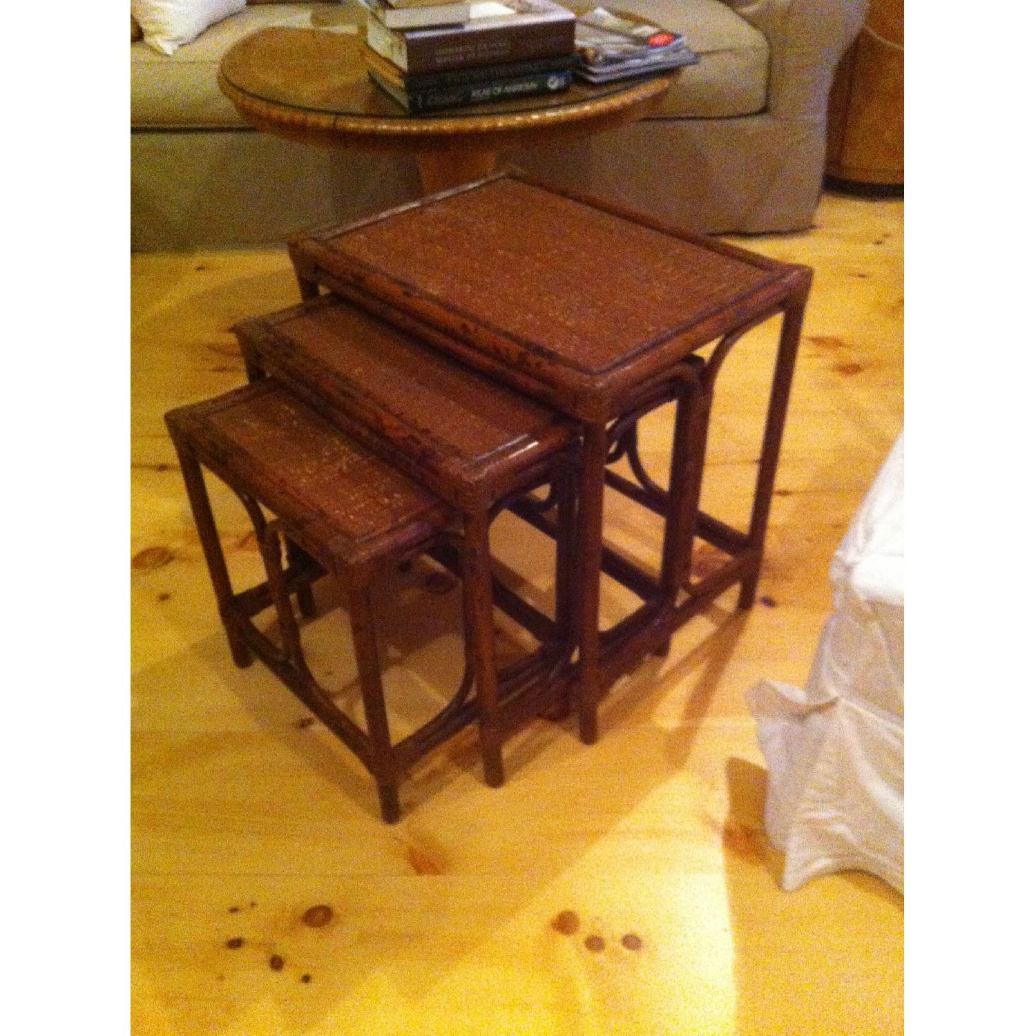 Bloomingdale's Wicker Nesting Tables - Set of 3 - image-2