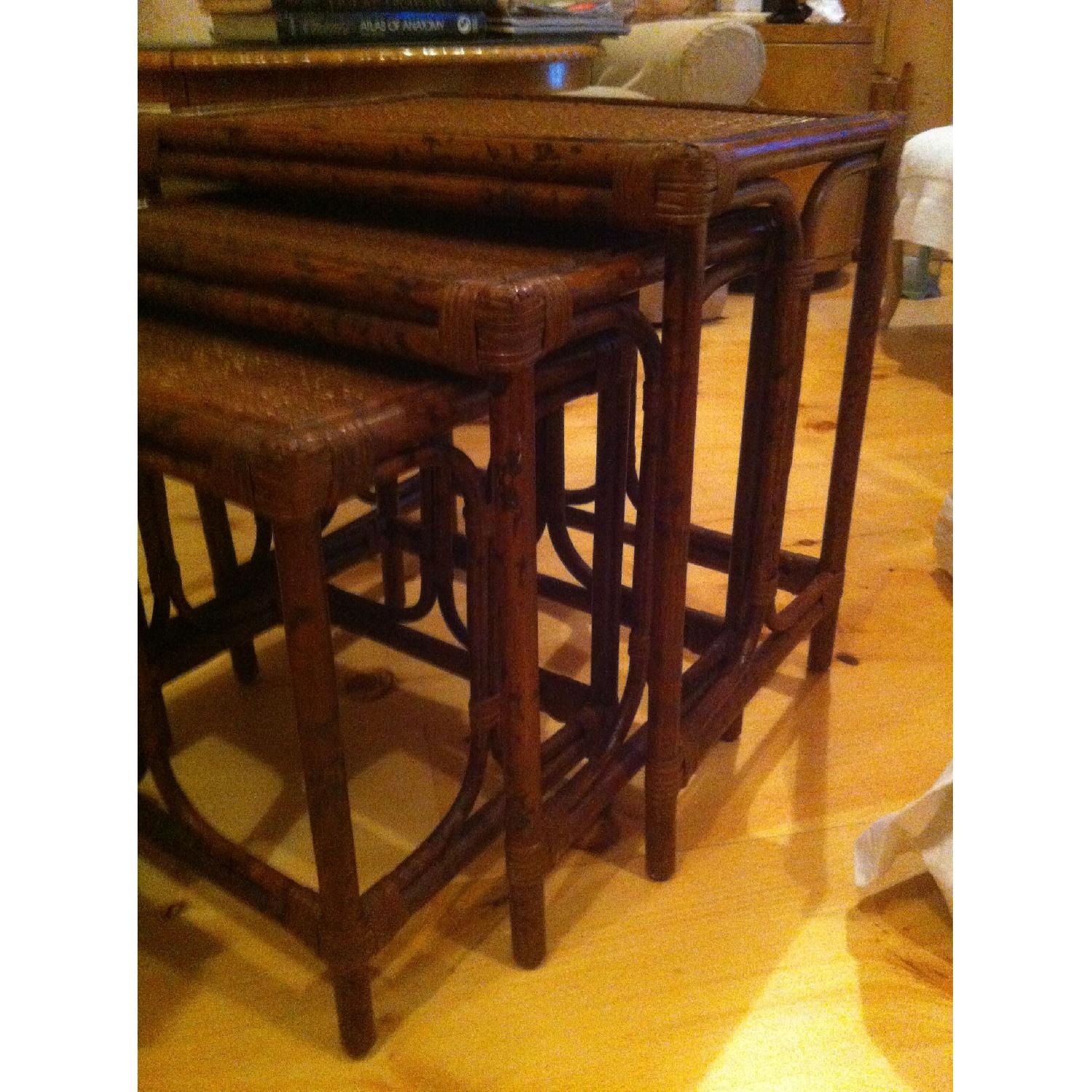 Bloomingdale's Wicker Nesting Tables - Set of 3 - image-3