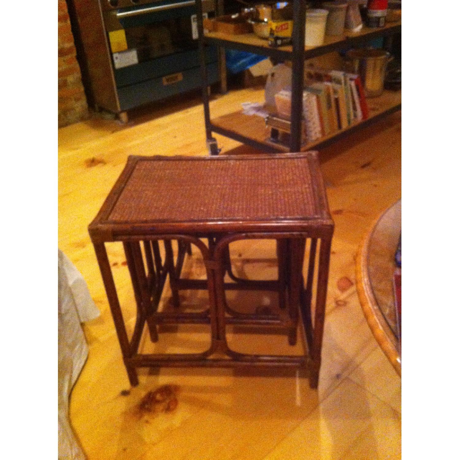 Bloomingdale's Wicker Nesting Tables - Set of 3 - image-4