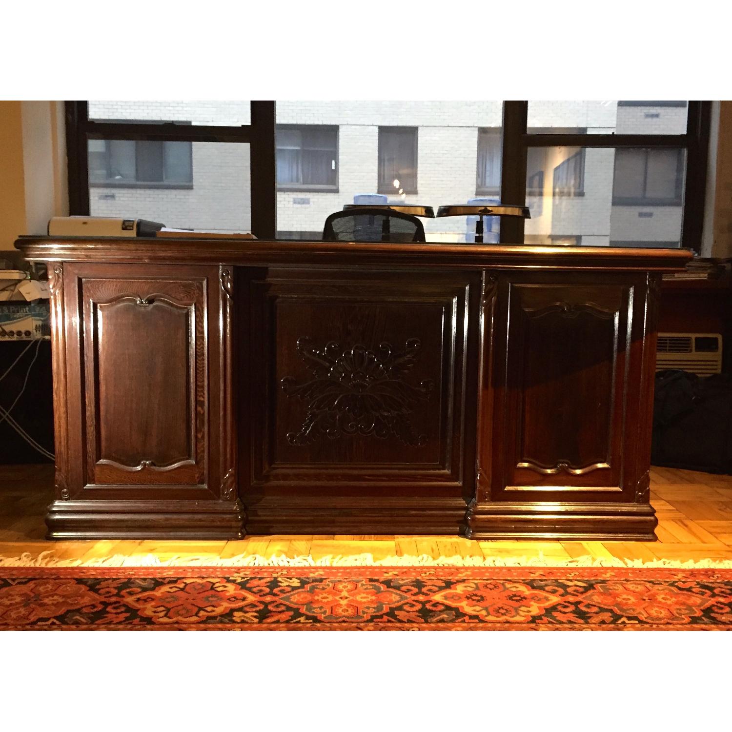 Solid Ebony Executive Desk - image-1