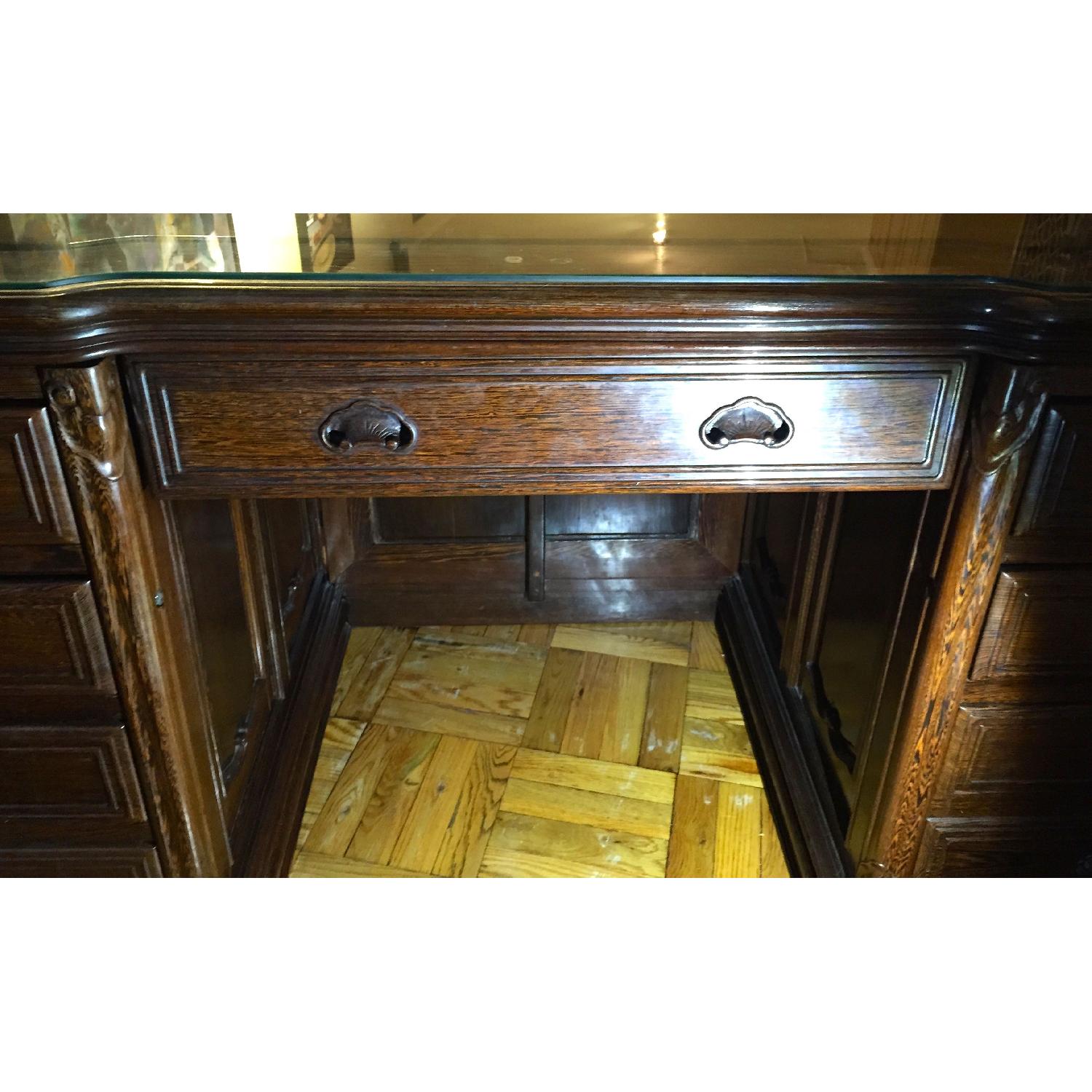 Solid Ebony Executive Desk - image-4