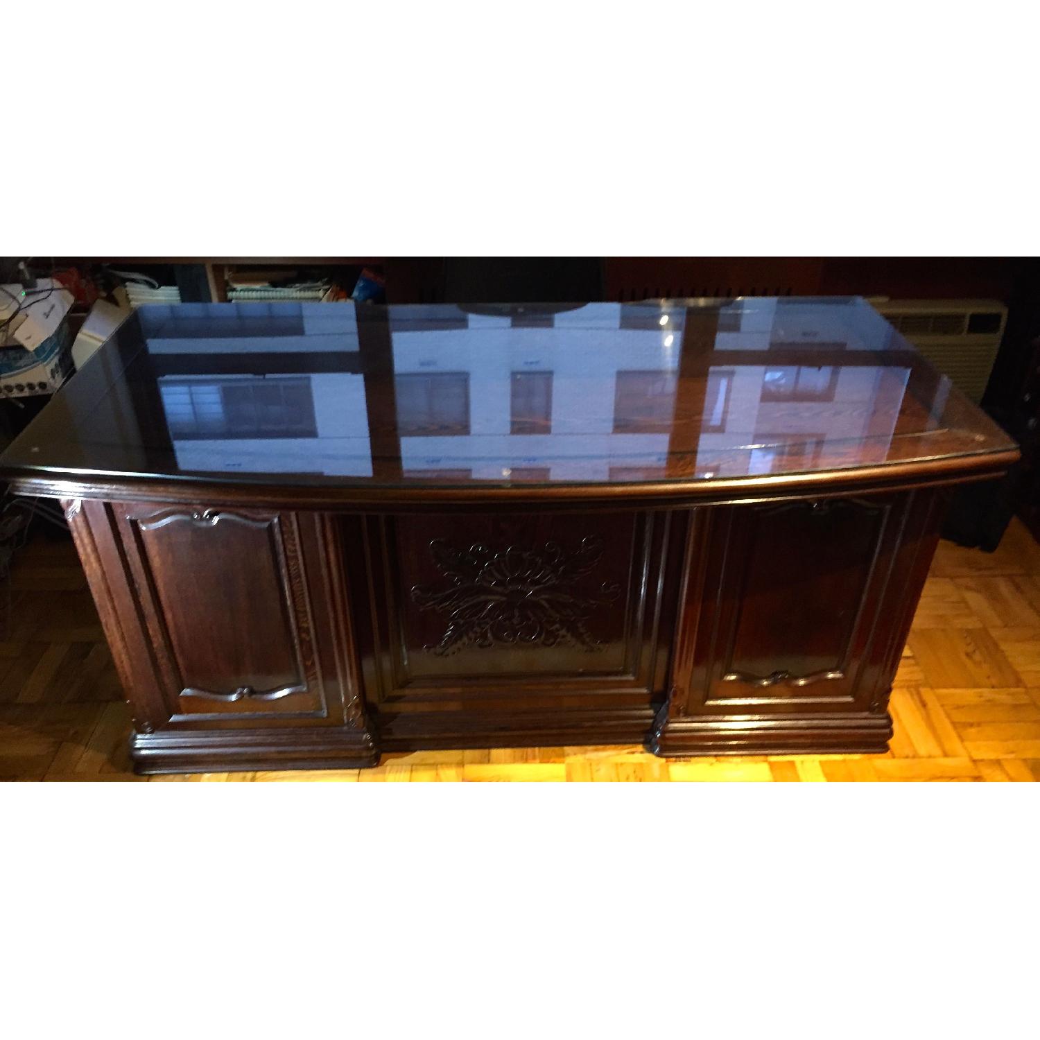 Solid Ebony Executive Desk - image-6