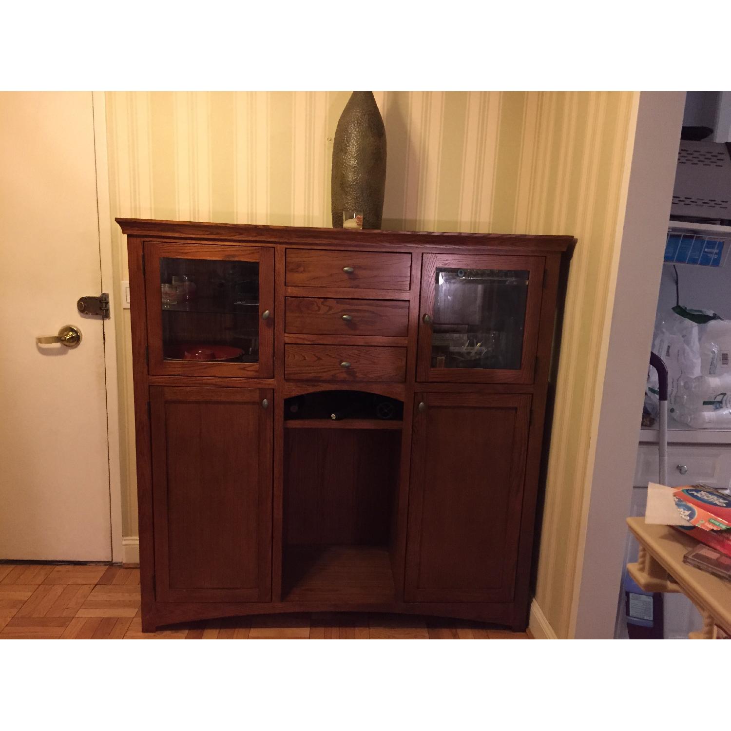 Dark Wood Armoire - image-1